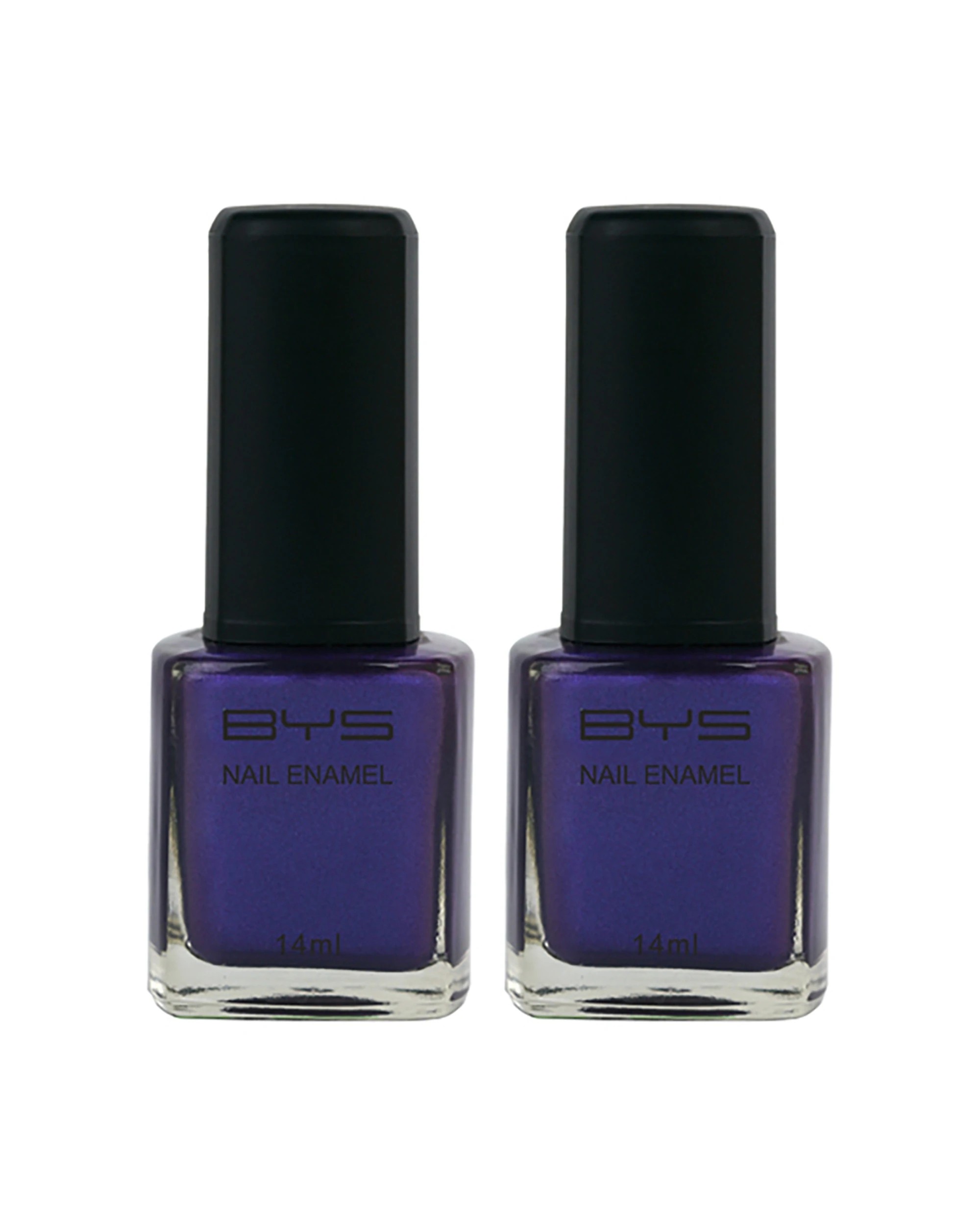 1 BYS 2PK BYS Pouty Nail Polish Twin Pack Long Wearing Chip Resistant 14ml - Purple, 1 of 1