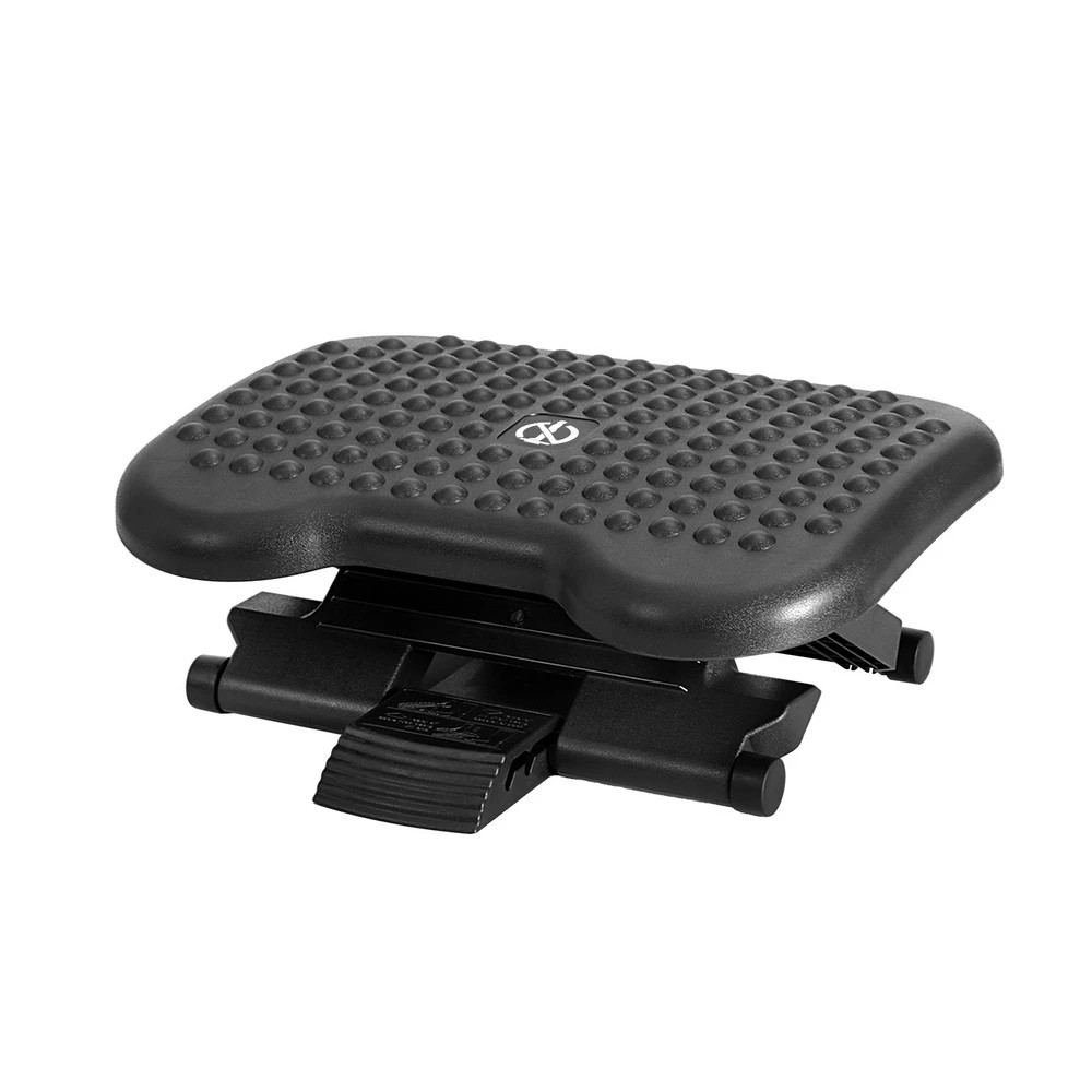 1 Artiss Foot Rest Stool Office Under Desk Angle Adjustable Footrest Massage - Black, 1 of 5