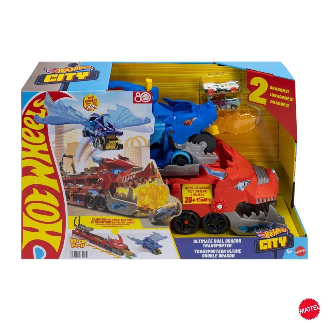 1 Hot Wheels City Ultimate Dual Dragon Transporter Toy, 1 of 6