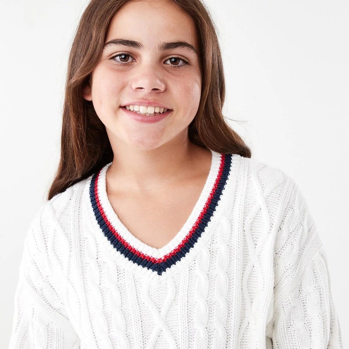 3 Cable Knit Jumper Snw White, 3 of 9