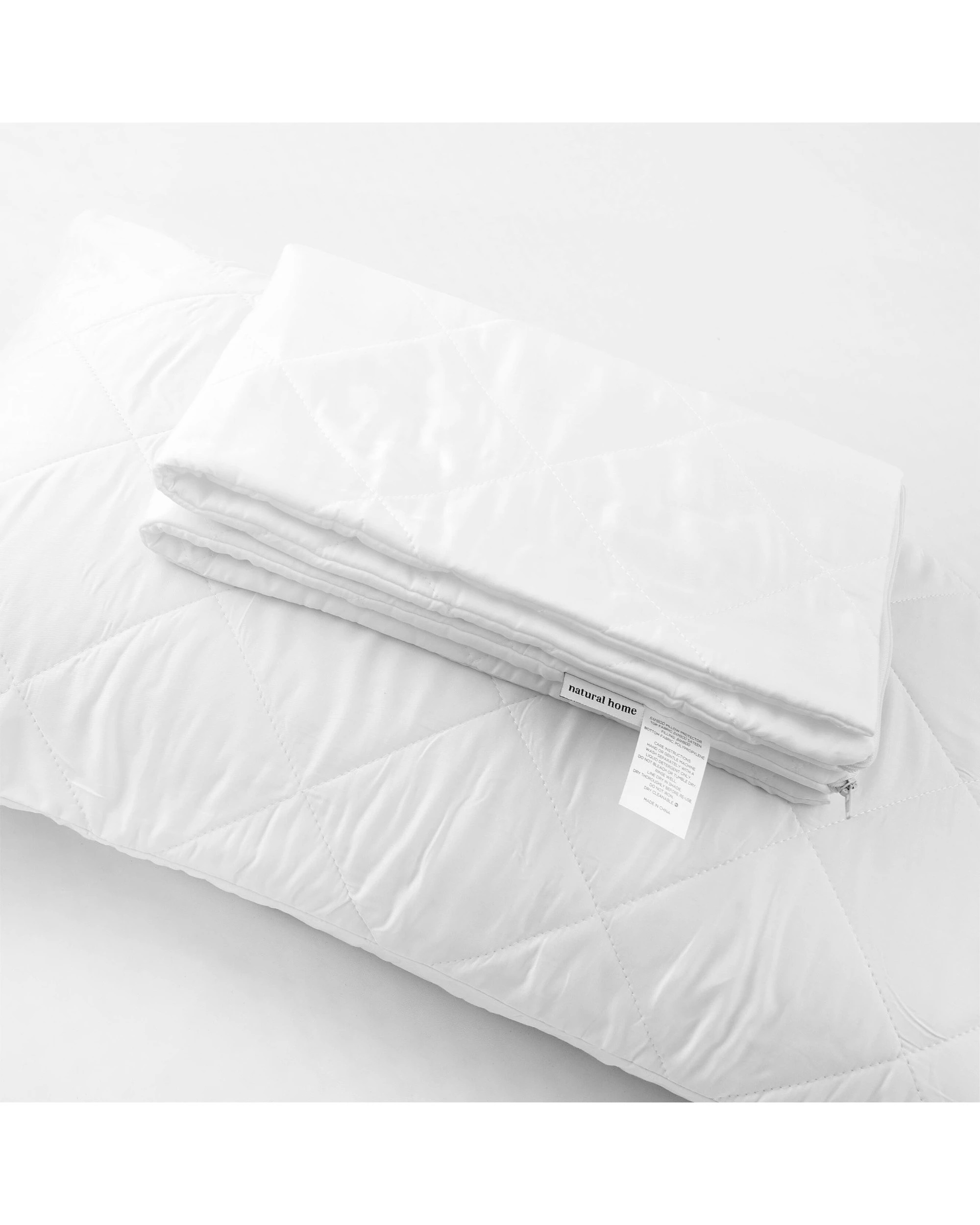 2 Natural Home Bamboo Pillow Protector Standard - White, 2 of 6