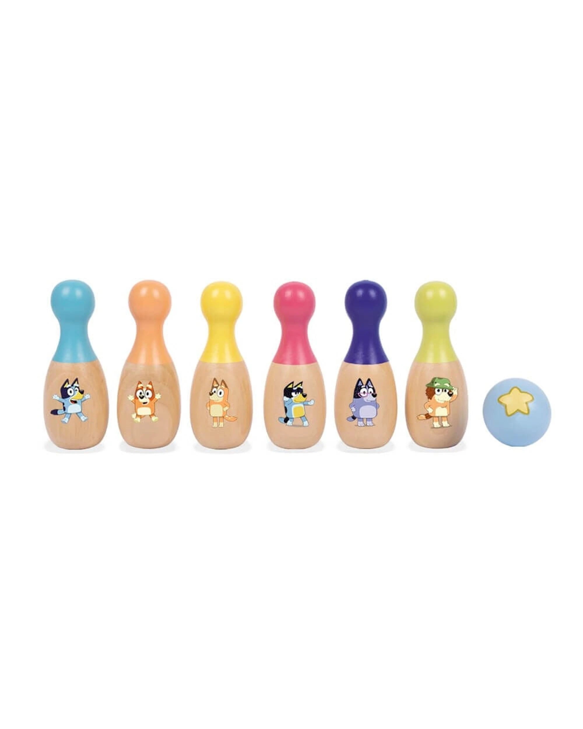 3 Bluey Wooden Skittle Set, 3 of 3