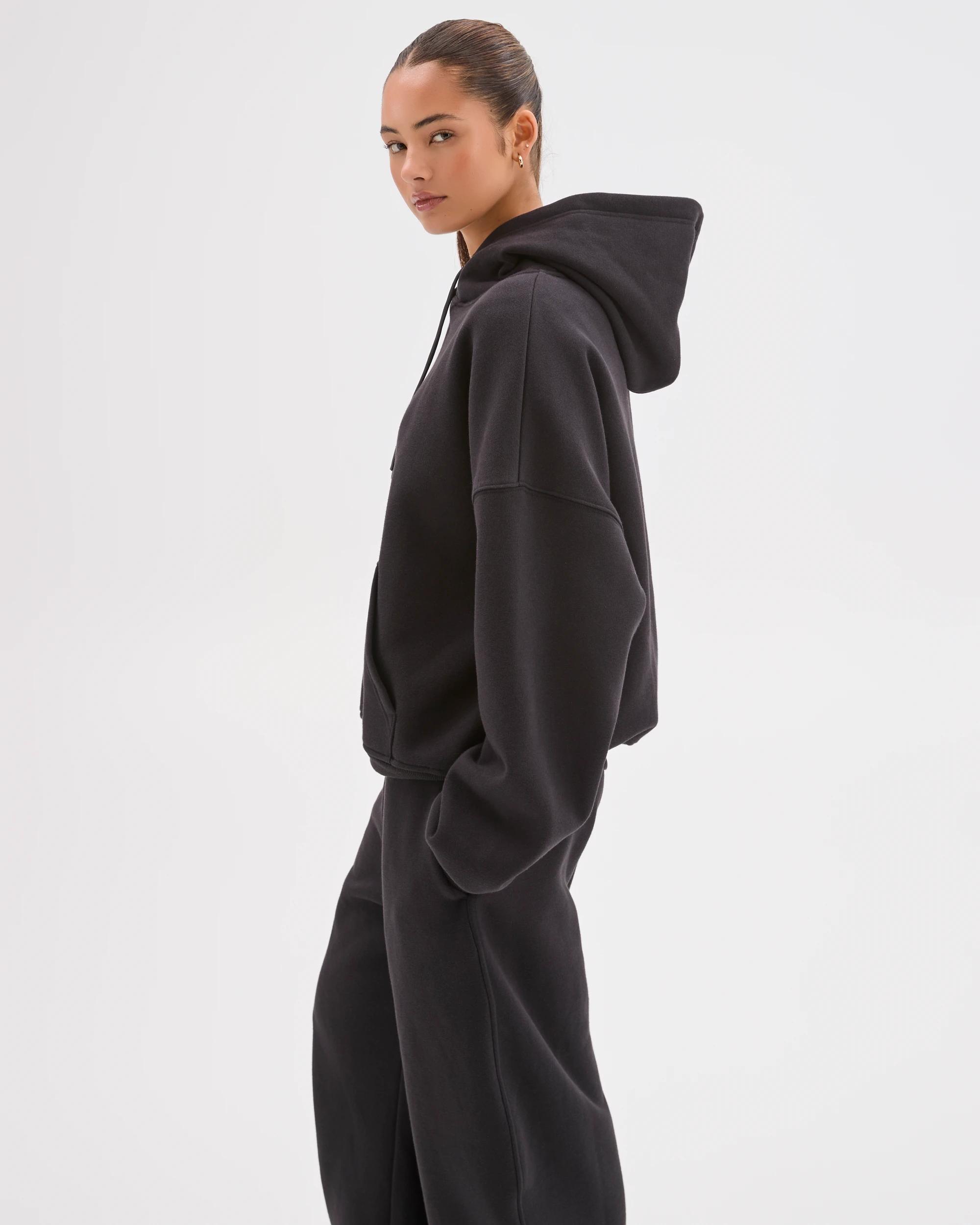 6 Lily Loves Australian Cotton Blend Hoodie BLACK, 6 of 7