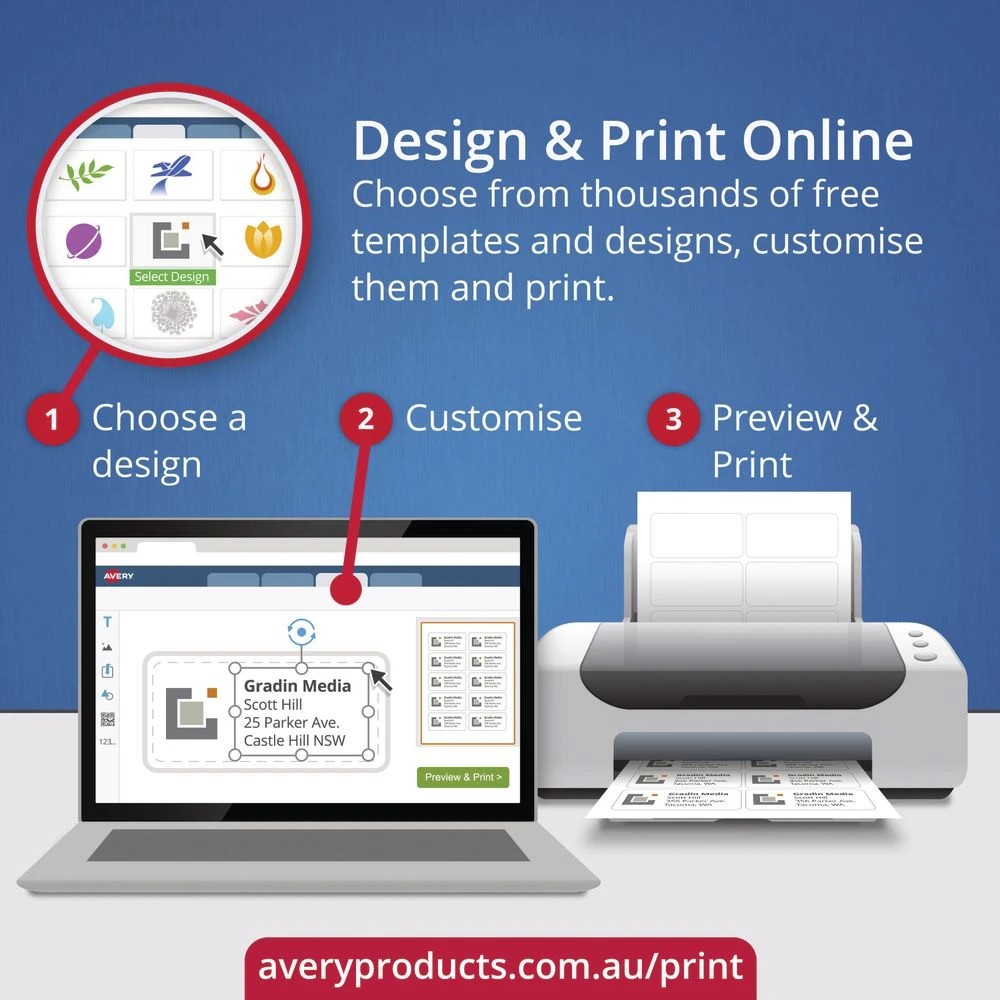 5 Avery Business Cards White 20 Sheets 10 Per Page, 5 of 5