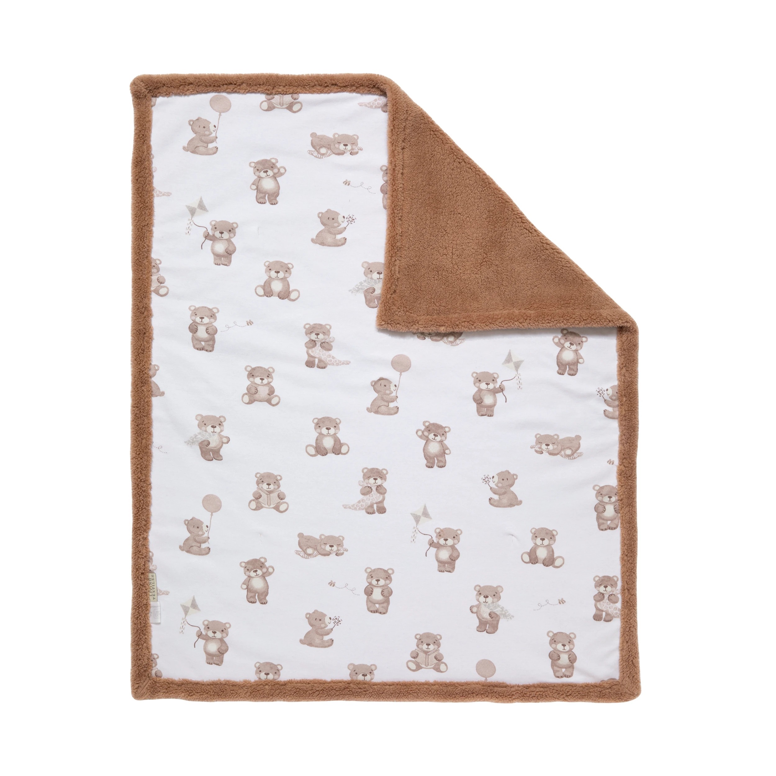 2 Living Textiles - Sherpa Pram Blanket - Cuddly Bear - Assorted, 2 of 8