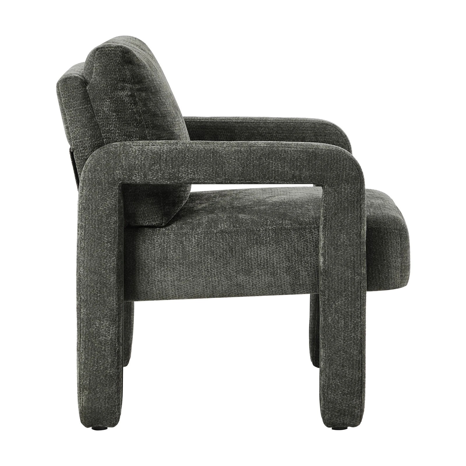6 Oikiture 2x Armchair Velvet Accent Chairs 1 Seater Lounge Sofa Chair - Grey, 6 of 9