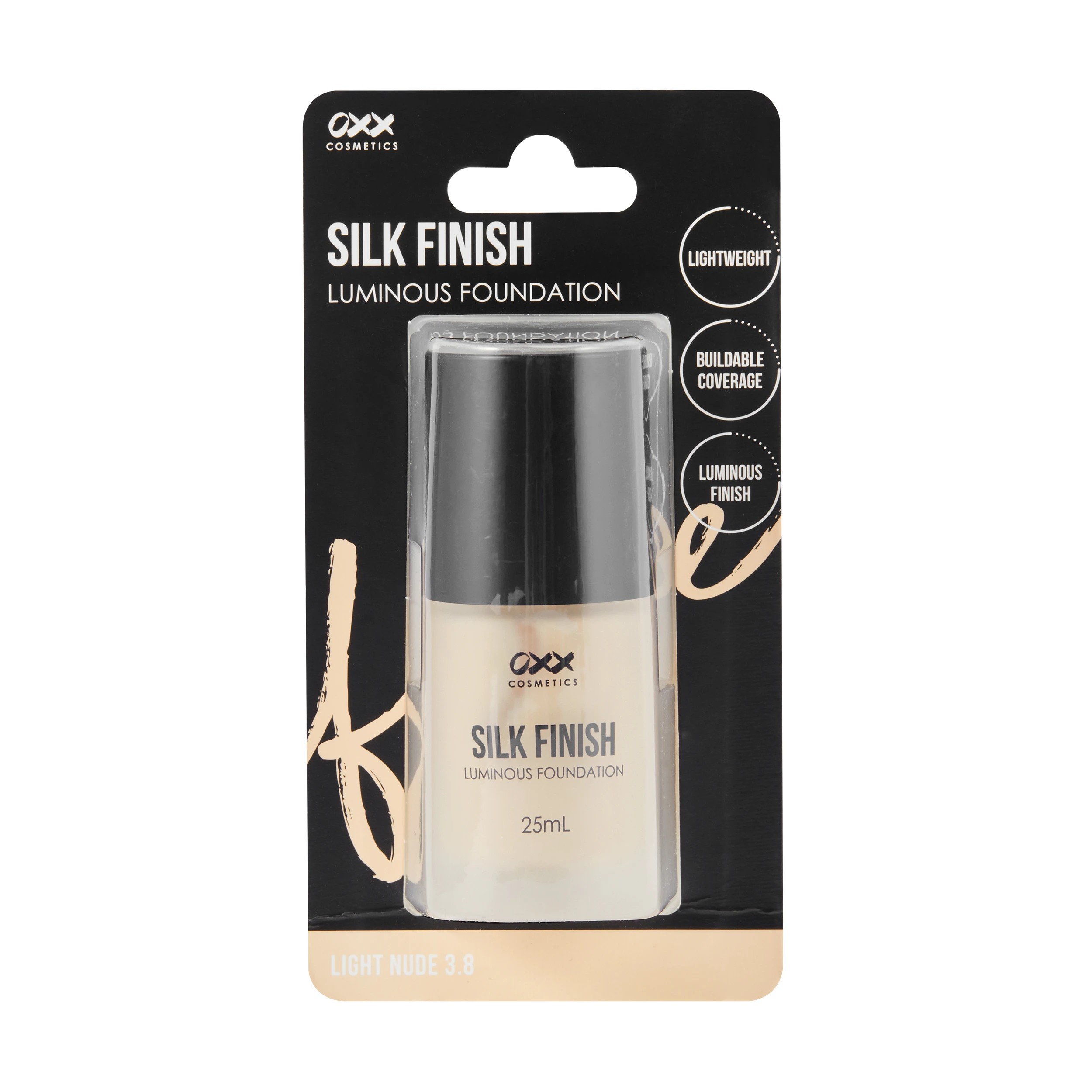 1 OXX Cosmetics Silk Finish Luminous Foundation - Light Nude 3.8, 1 of 8