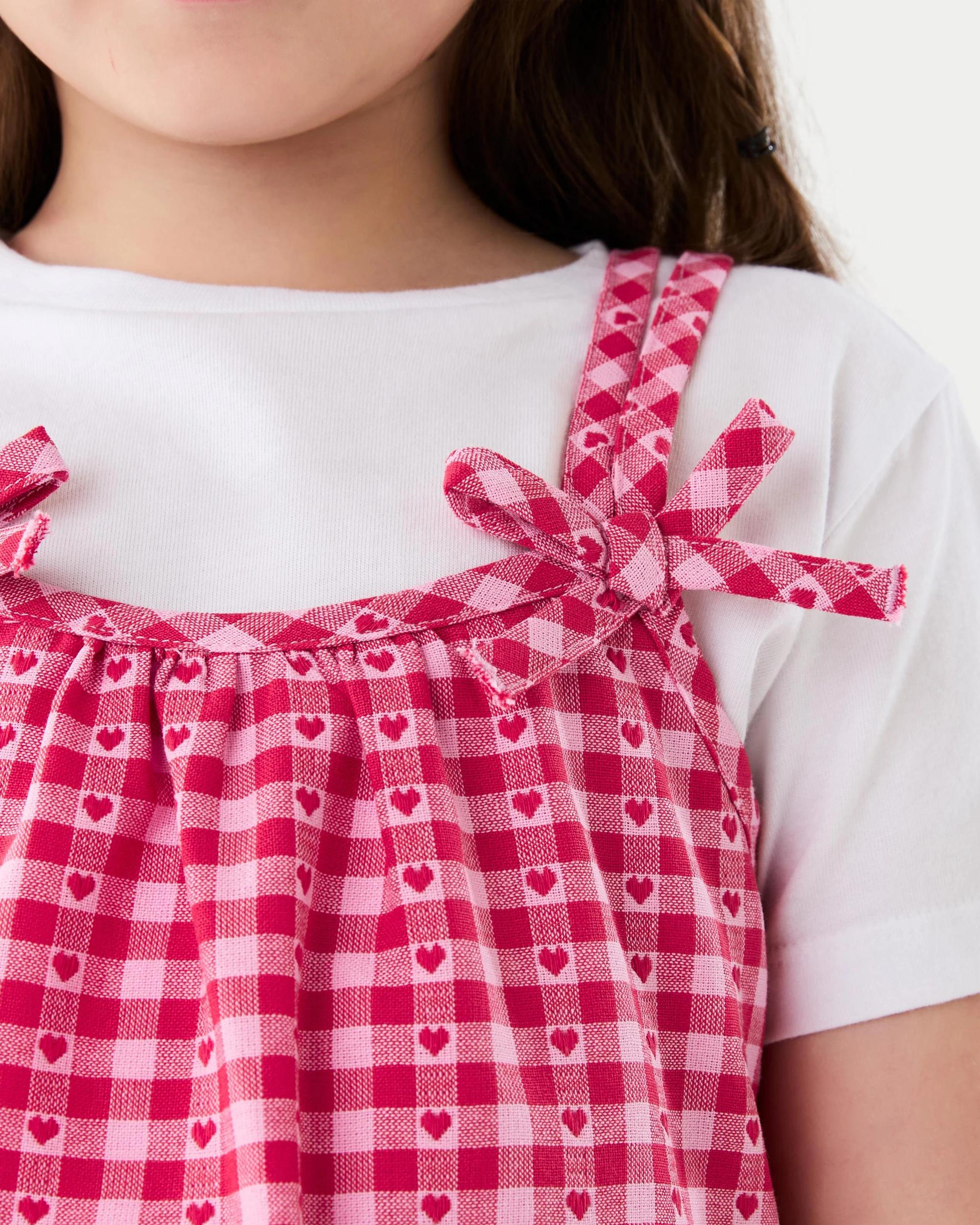 7 2 Piece Dress Set Red Check, 7 of 7