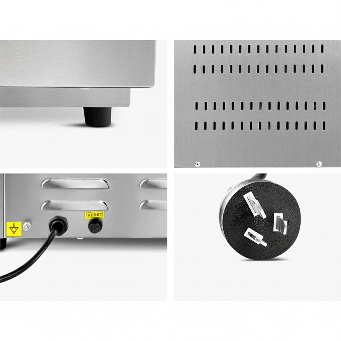 5 Devanti Commercial Electric Griddle 55cm BBQ Grill Plate 3000W - Silver, 5 of 7
