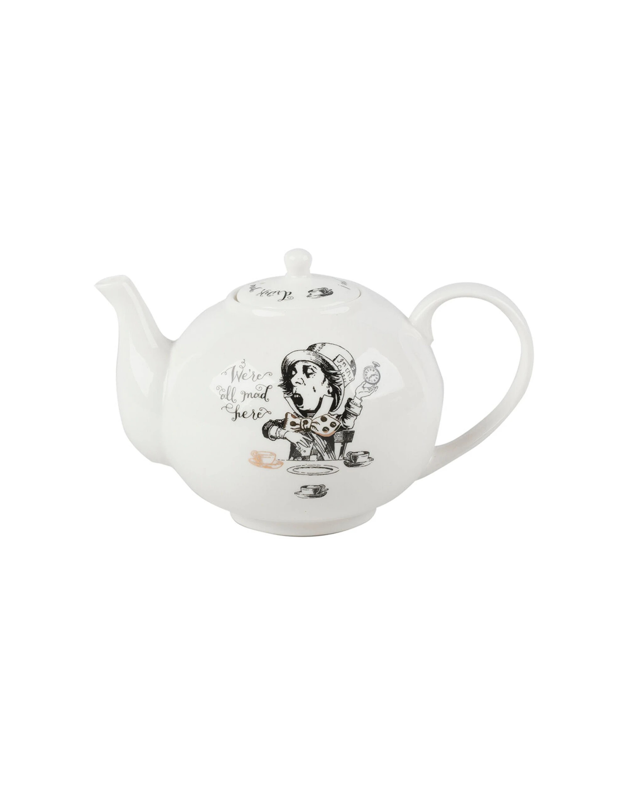 1 Mikasa V & A  Alice In Wonderland Large Drinking Teapot - White, 1 of 3