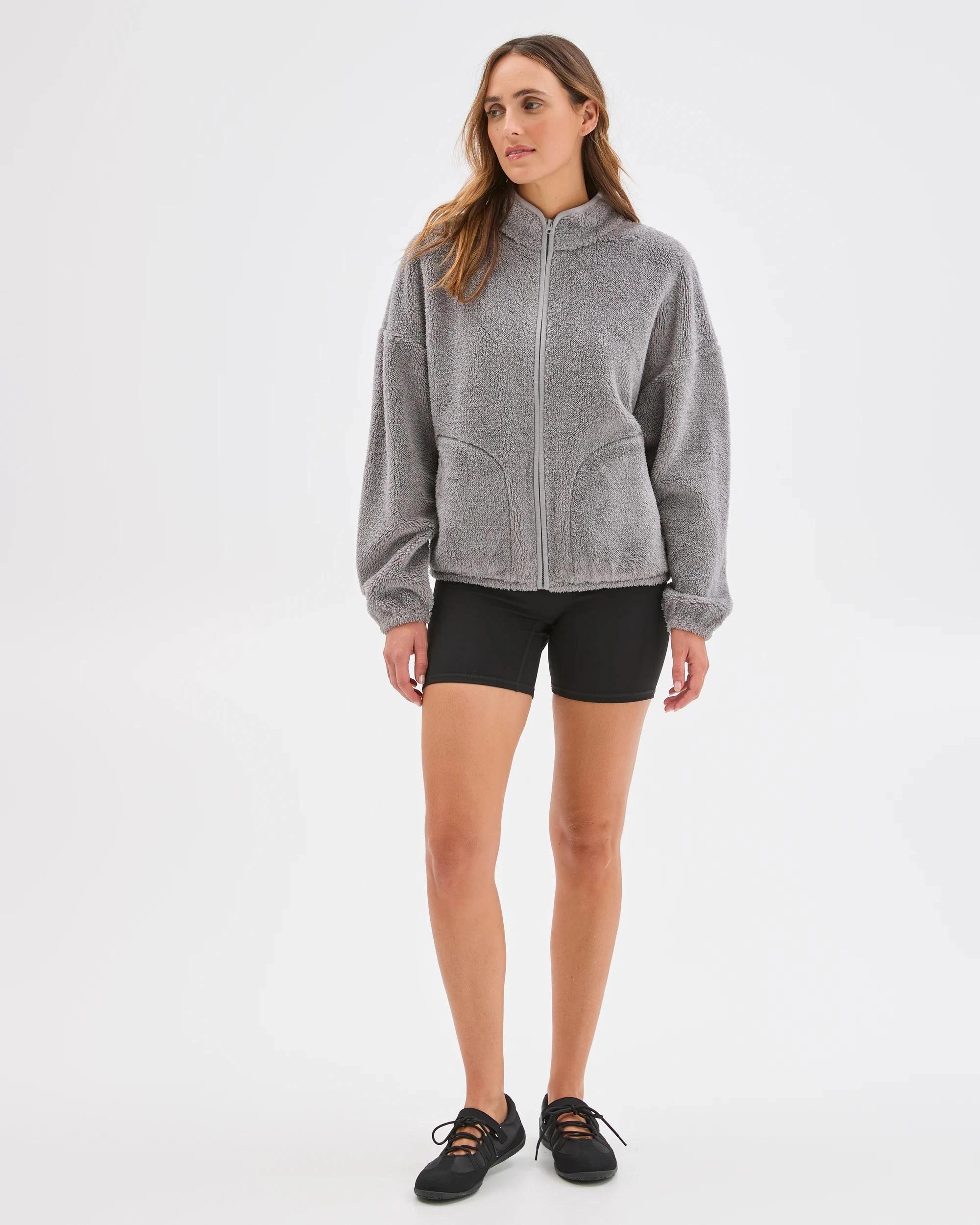3 Target Active Sherpa Zip Through Jacket GREY MARLE, 3 of 7