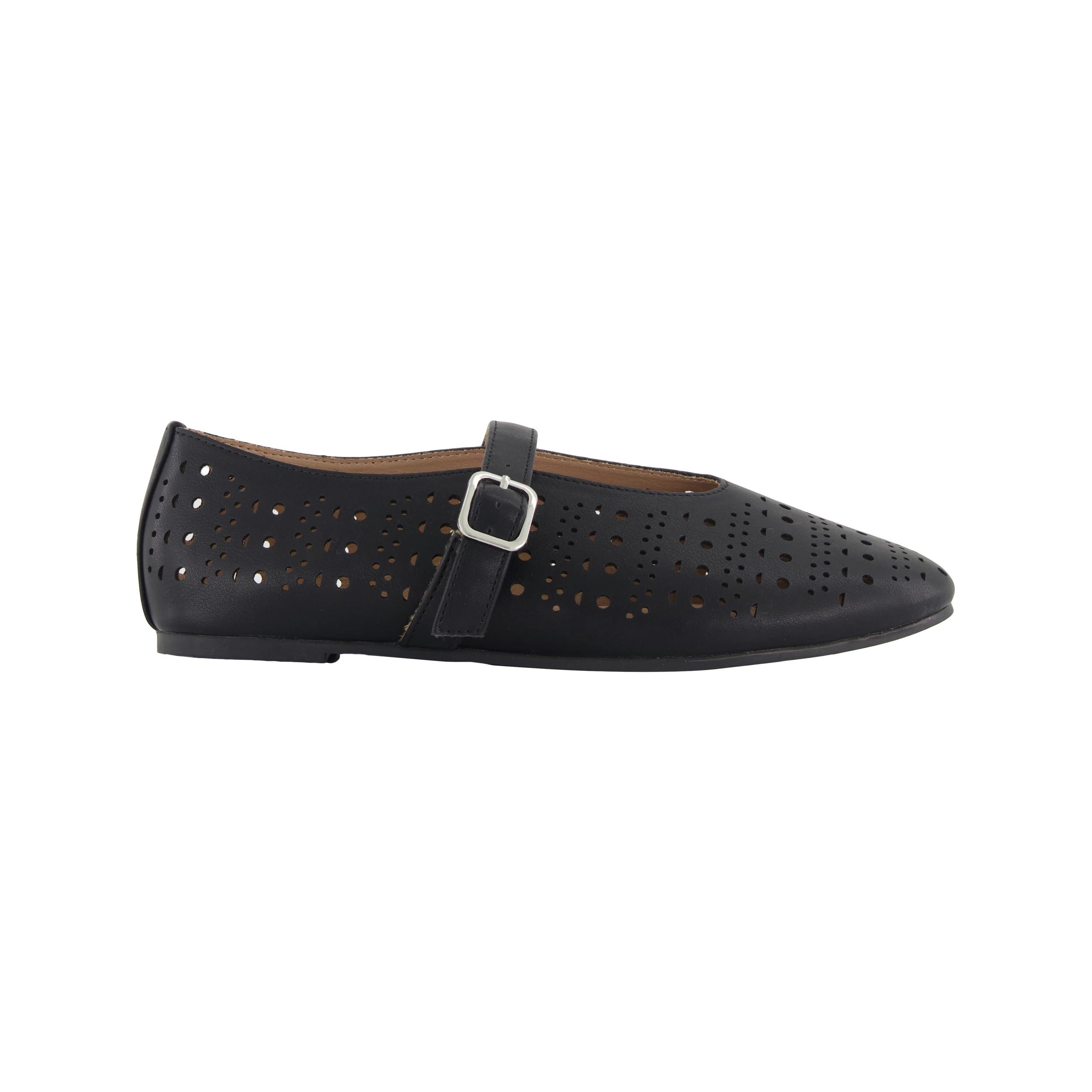 1 Laser Cut Ballet Flats BLACK, 1 of 3
