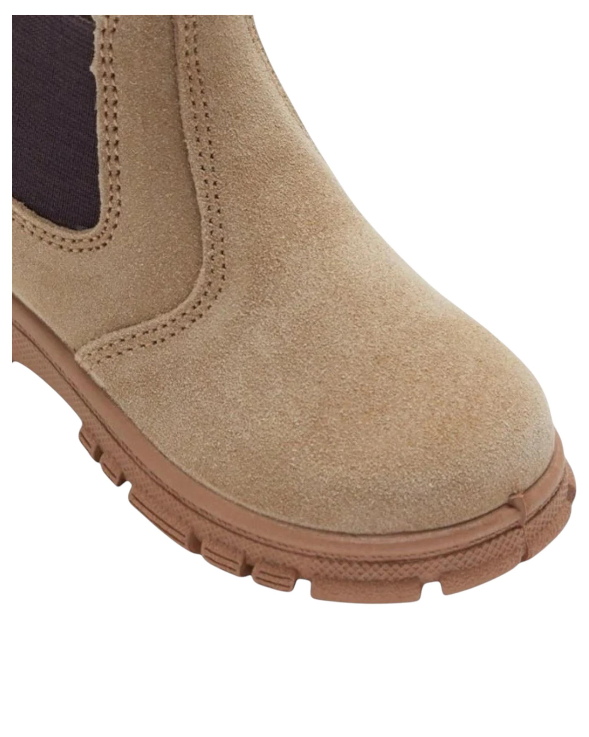 3 Grosby Ranch Junior Boys Boots School Leather Slip On Shoes - Wheat WHEAT, 3 of 4
