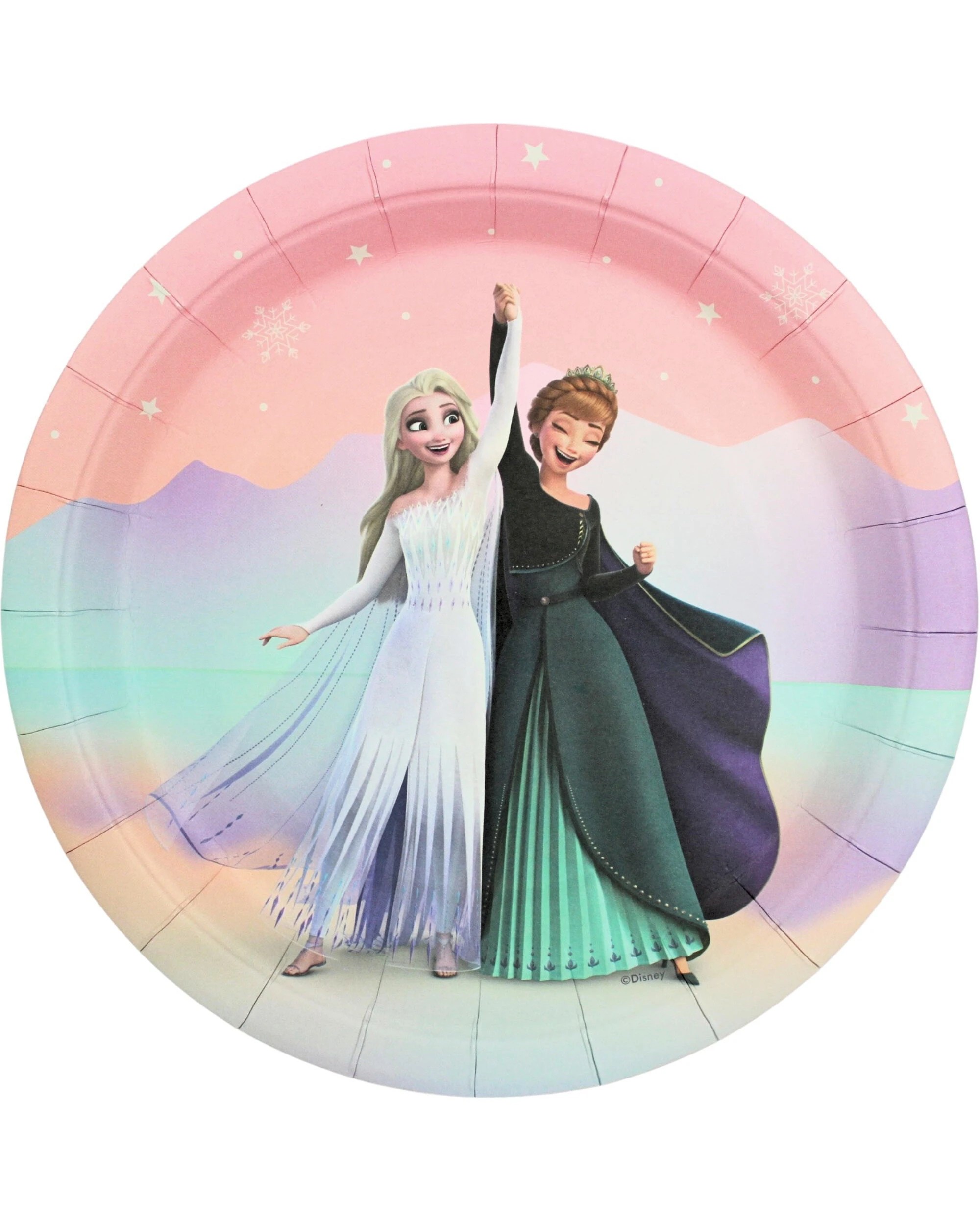 1 Artwrap Frozen Elsa and Anna Large Paper Plates Pack of 8, 1 of 3