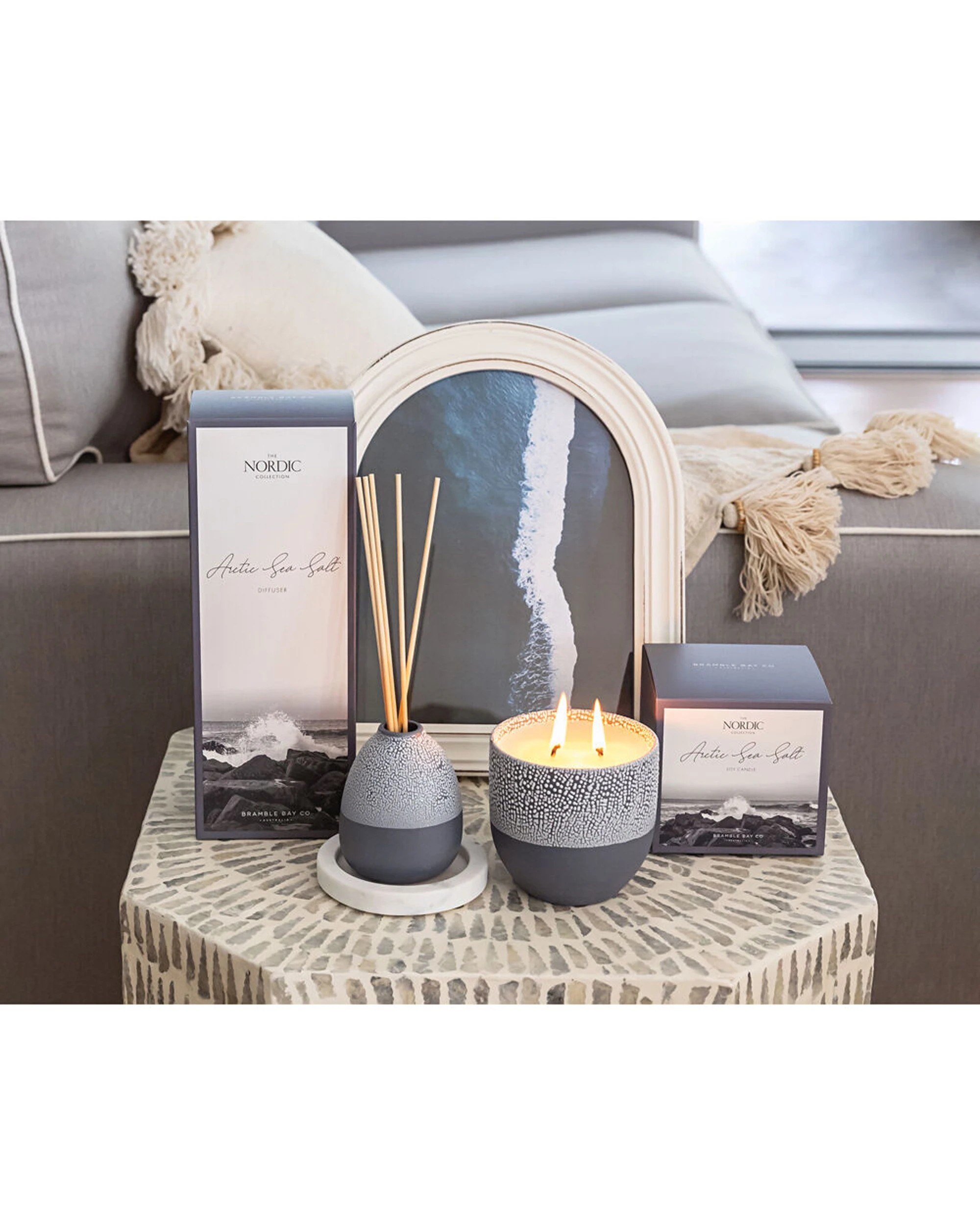 Bramble Bay Nordic Arctic Sea Salt Reed Diffuser Scented Home Fragrance ...