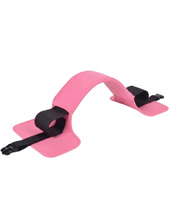 Advwin Hip Thrust Belt for Dumbbells & Kettlebells Adjustable Glute Bridge Strap Rose Red - Pink