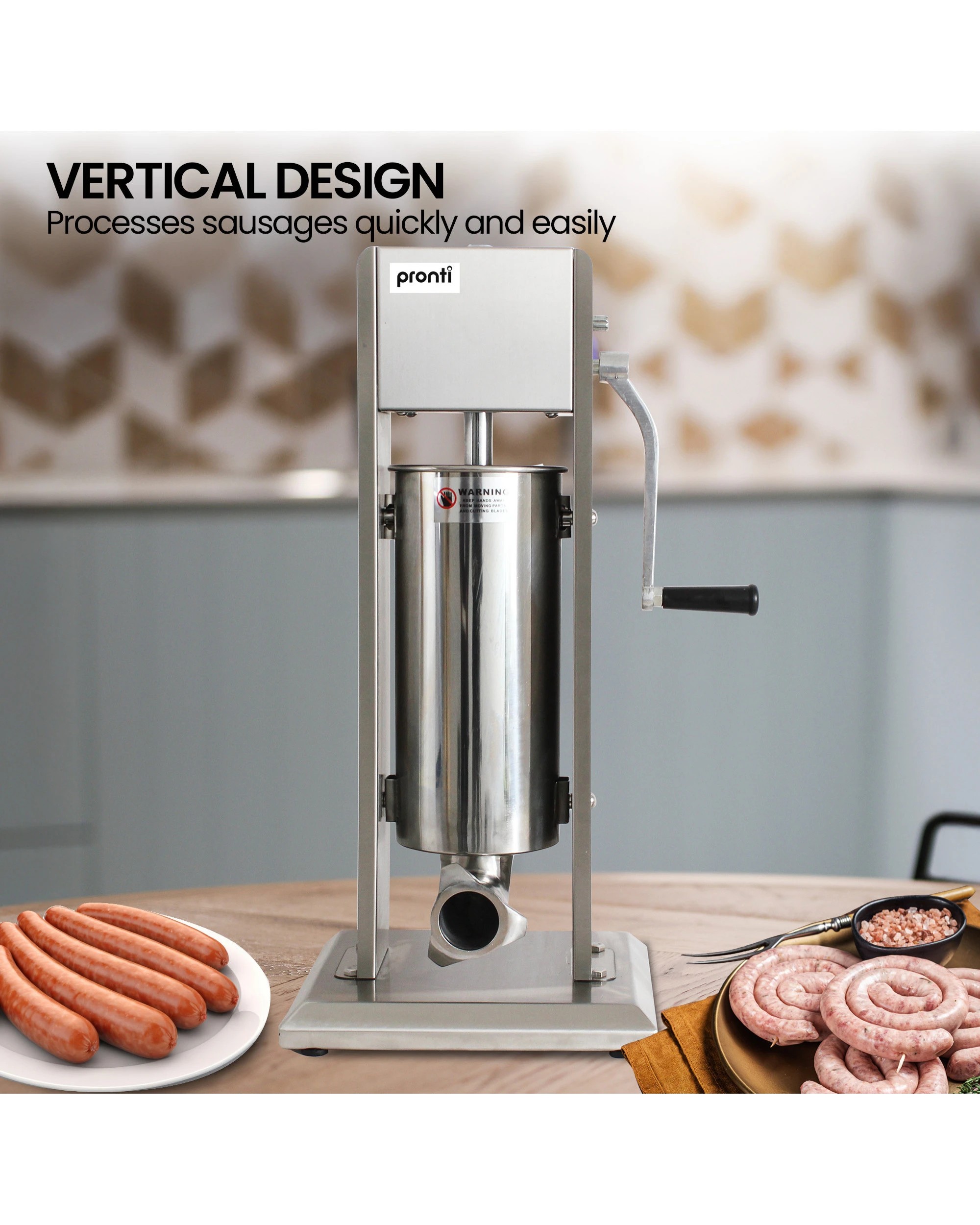 6 Pronti 5l Stainless Steel Vertical Sausage Stuffer, 6 of 10