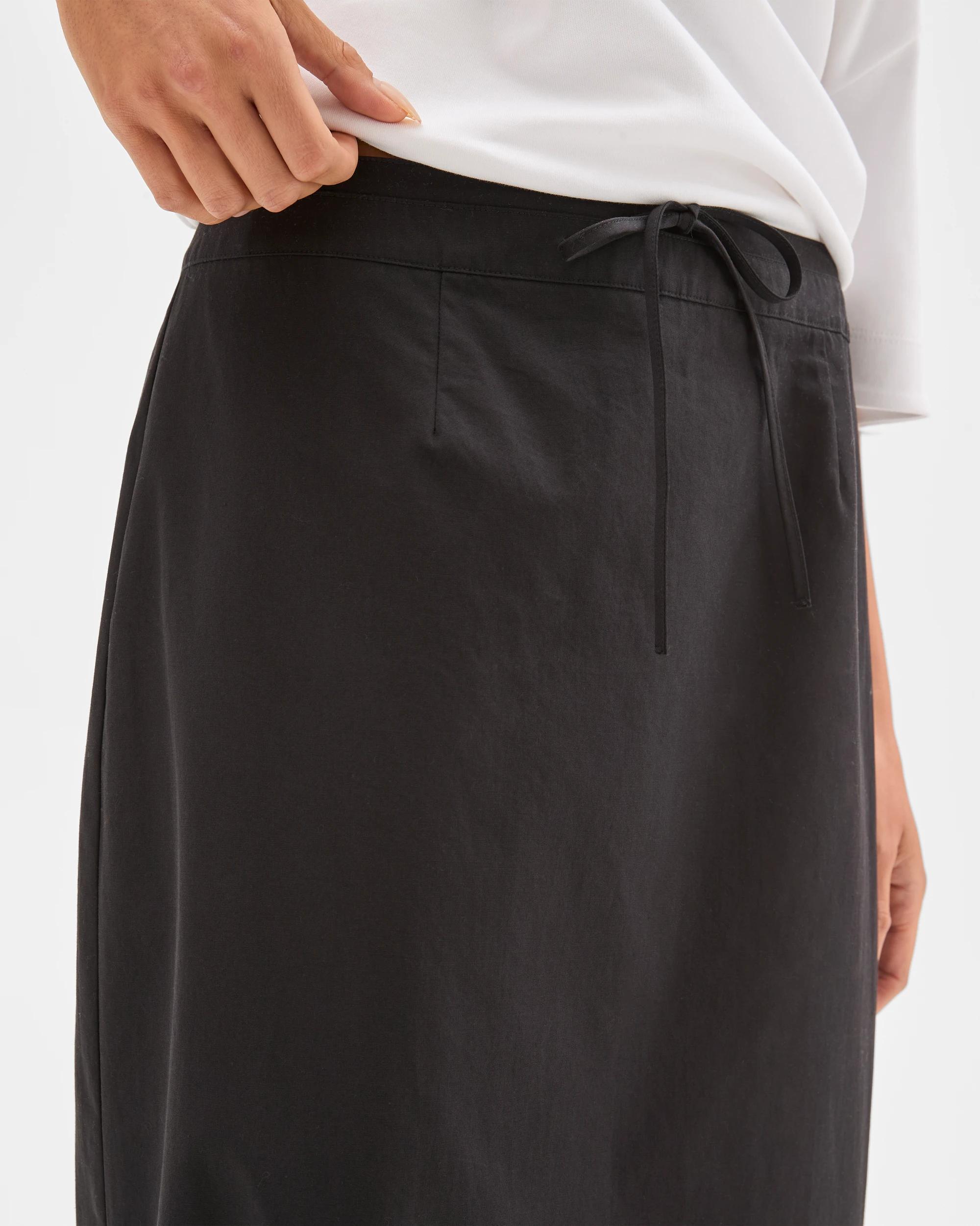5 Lily Loves Australian Cotton Pencil Skirt TRUE BLACK, 5 of 6