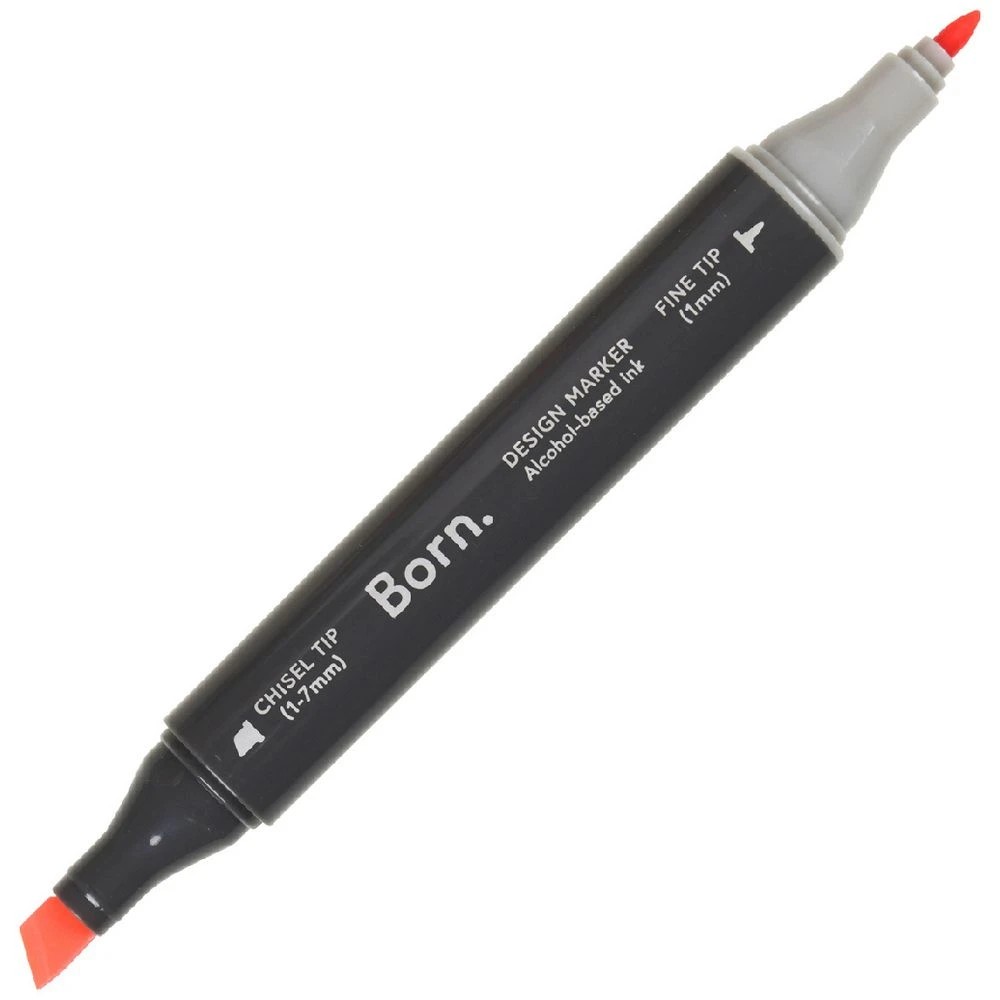 1 Born Professional Dual-Tip Artist Marker Sakura Pink RV394, 1 of 4