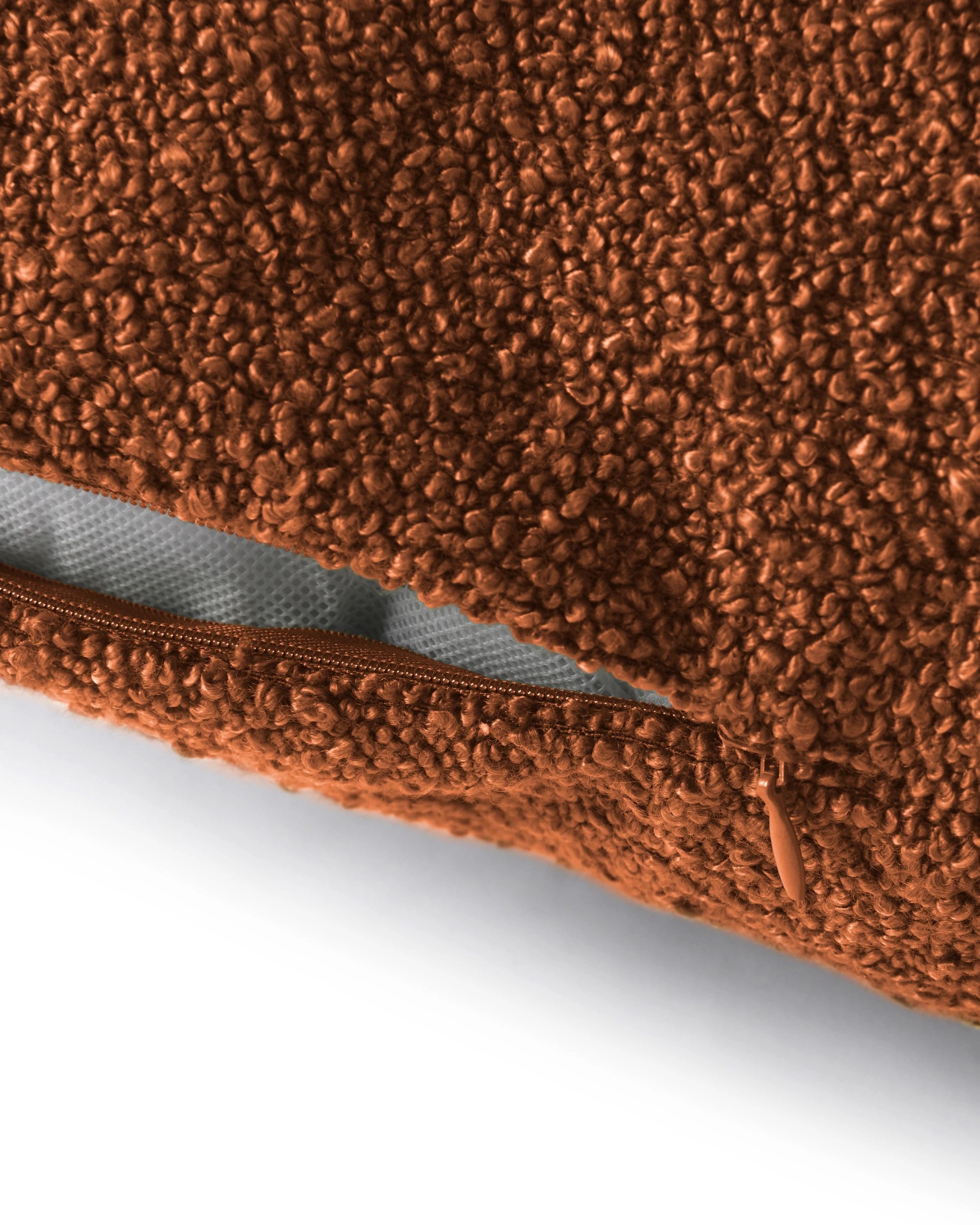 6 Cadence & Co. Blake Boucle Cushion 50x50cm - Rust, 6 of 6