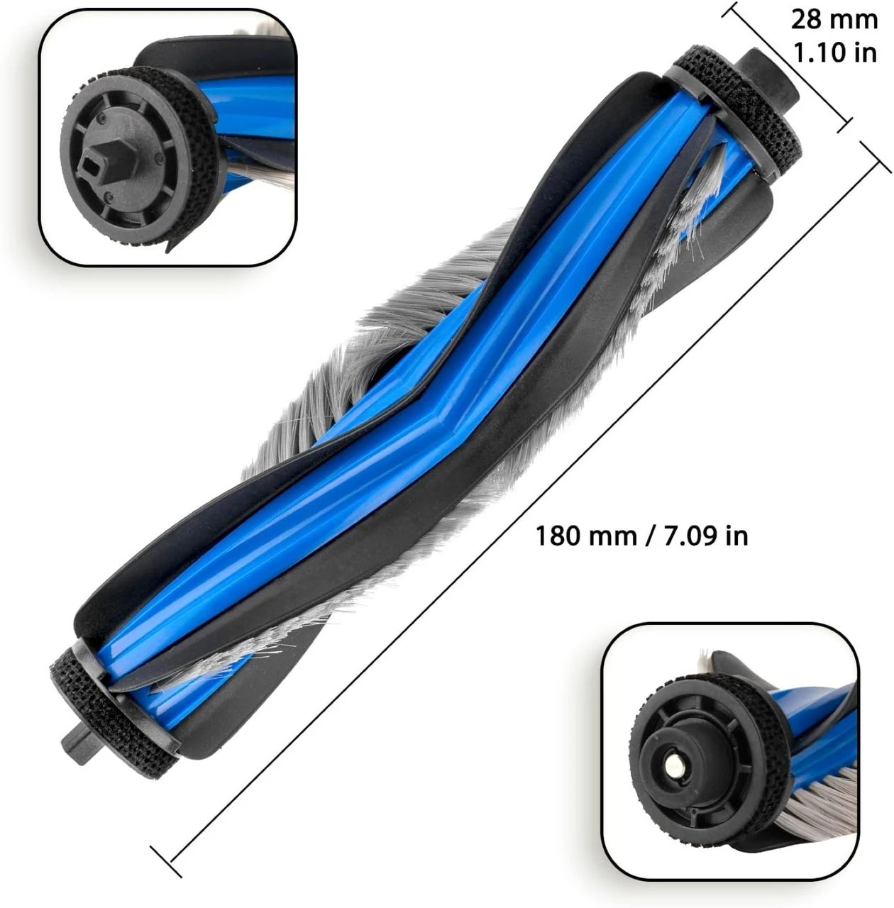 4 Hygieia 2 Anti-Tangle Main Brush For Deebot X8, T50, N50, T80 Series Vacuums - Blue, 4 of 4