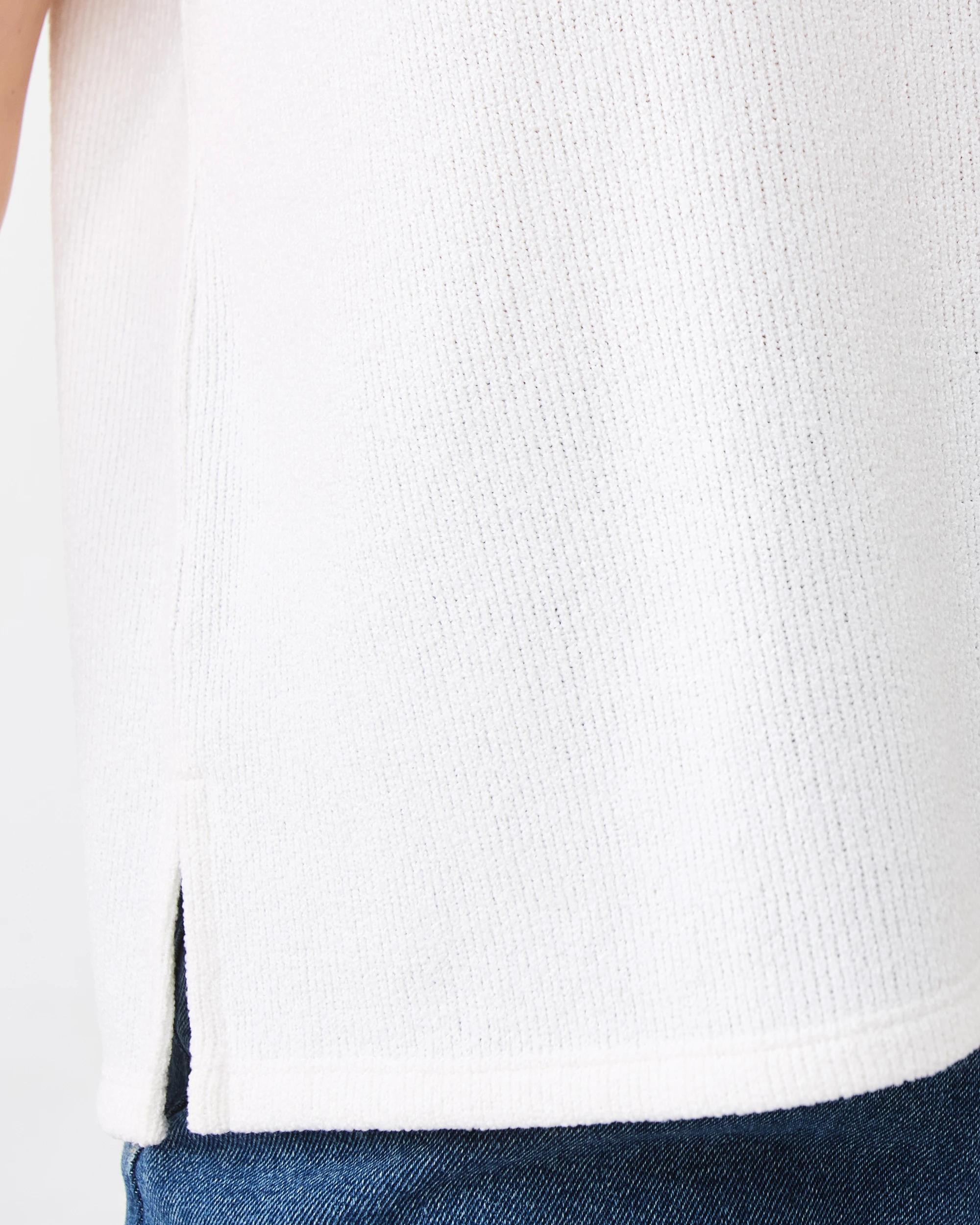 5 Short Extended Sleeve Textured Top Cld White, 5 of 5