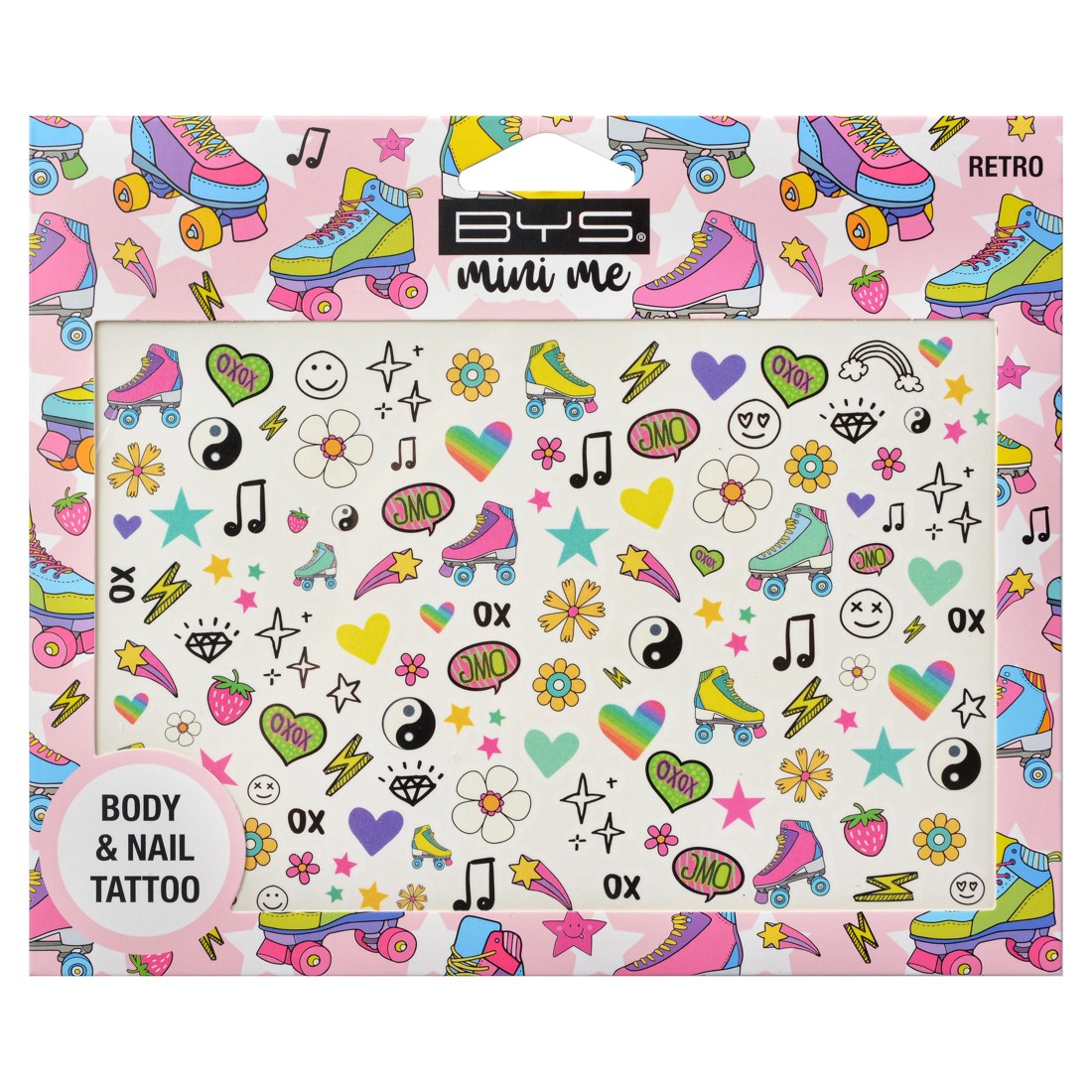 1 BYS Mini Me Body and Nail Tattoo - Retro, 1 of 2