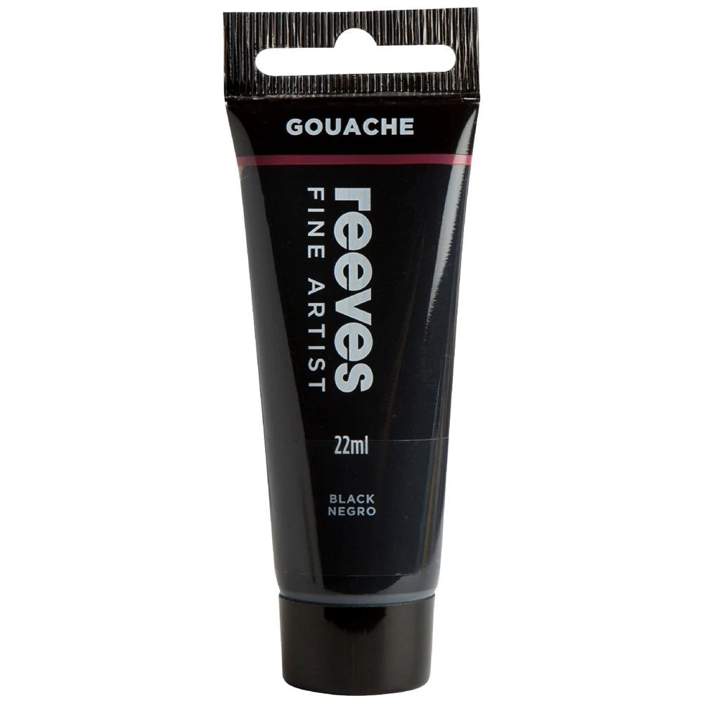 1 Reeves Gouache Paint 22mL Black, 1 of 1
