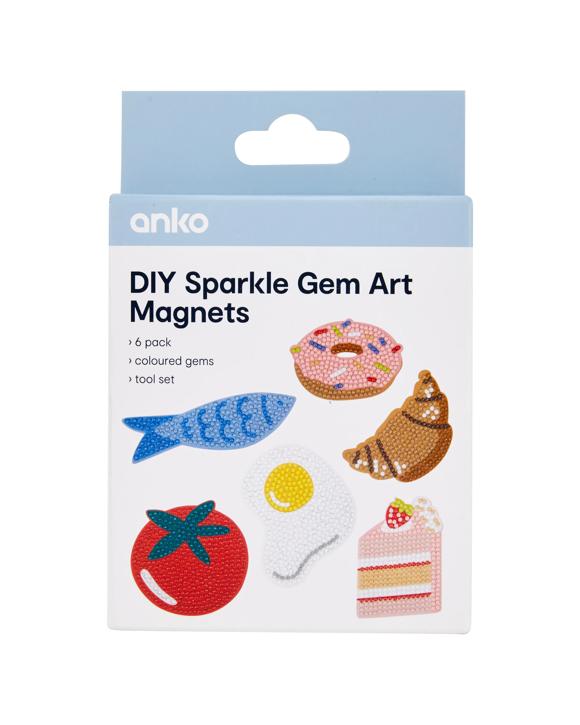 DIY Sparkle Gem Art Magnets