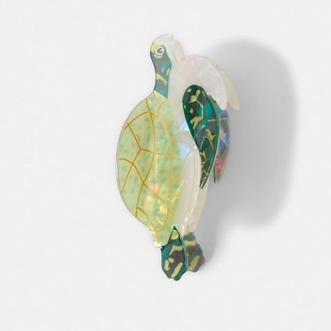 1 Green Novelty Tortoise Claw Hair Clip, 1 of 4