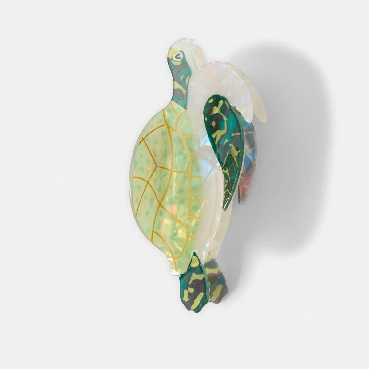 1 Green Novelty Tortoise Claw Hair Clip, 1 of 4