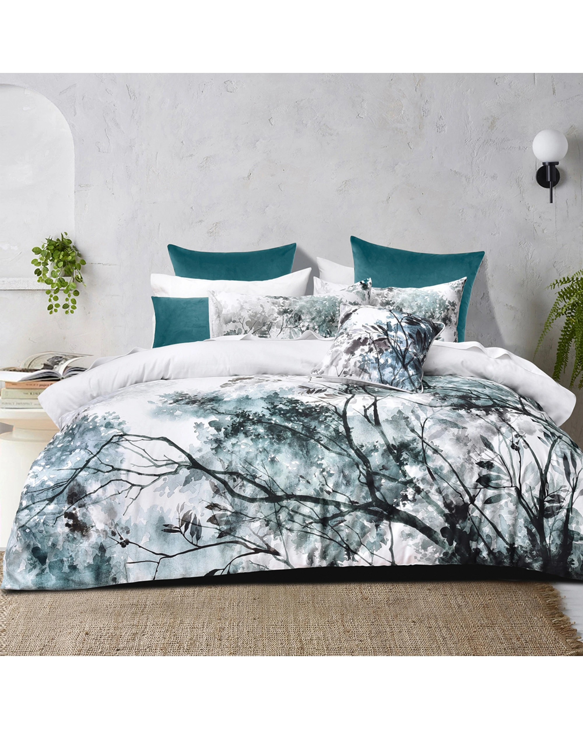 1 Bianca Sherbrooke Queen Cotton Sateen Quilt Cover & Pillowcase Set - White, 1 of 3