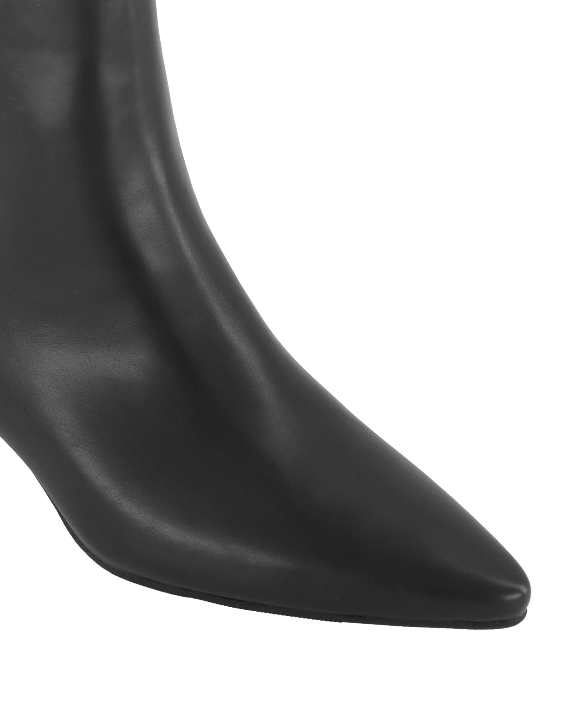 4 Ankle Kitten Heel Boots Black, 4 of 5