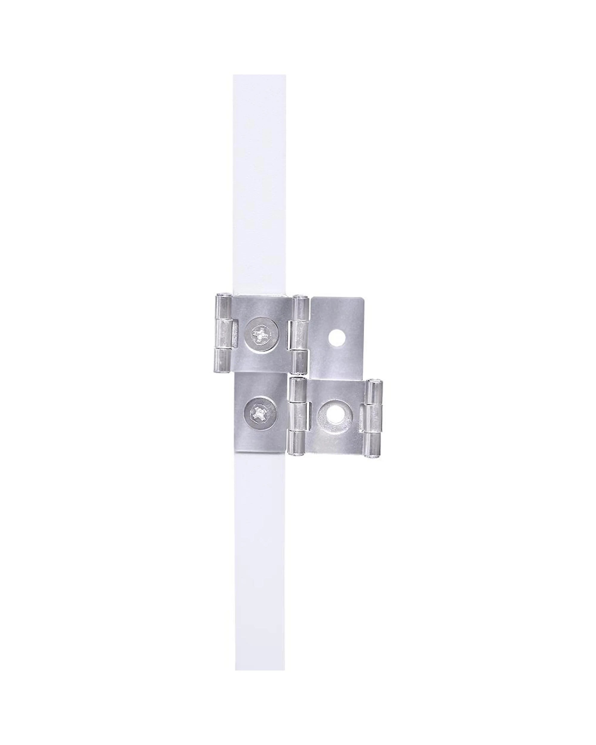 4 Freestanding Metal Pet Gate 3 Panel Foldable Fence White, 4 of 7