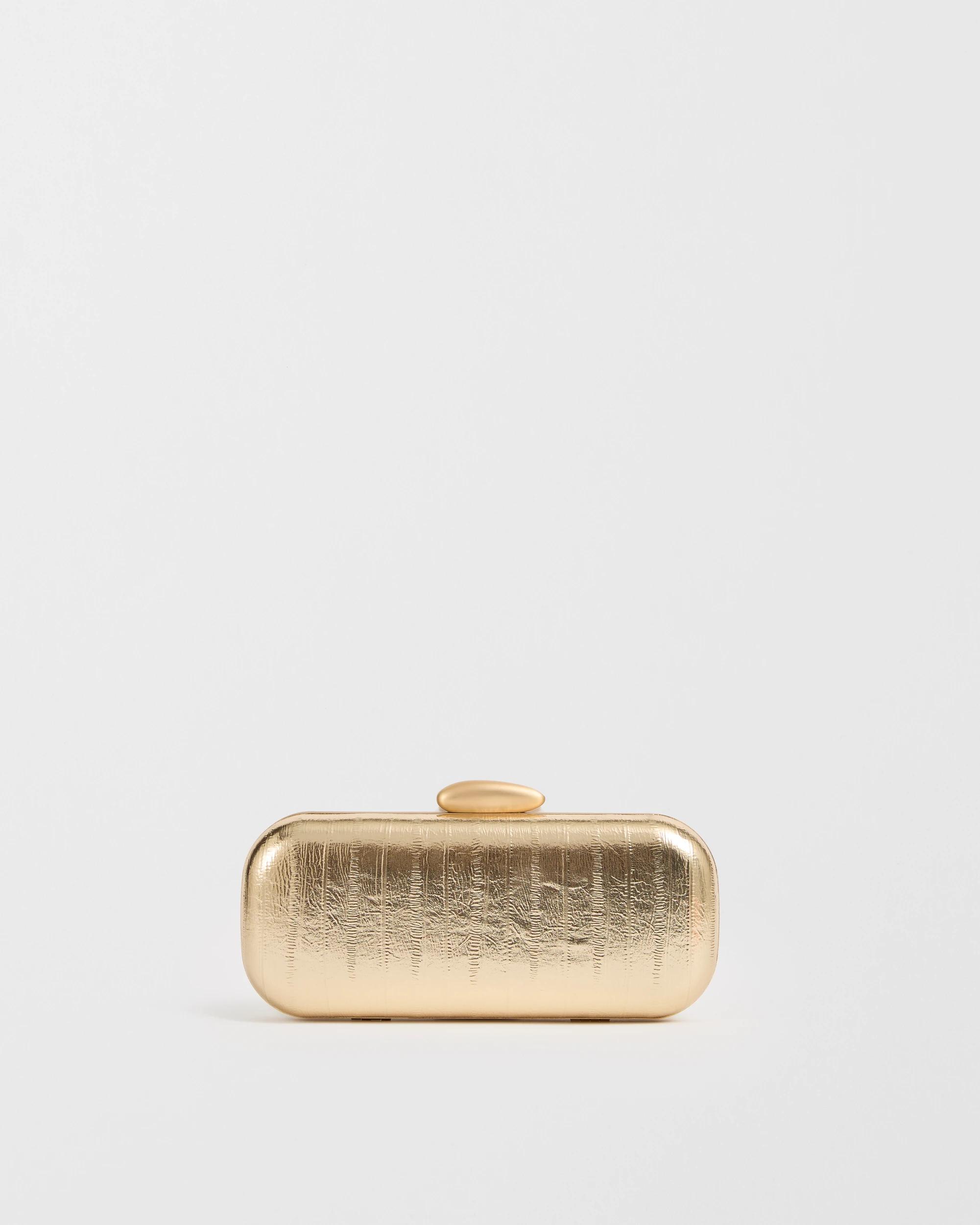 3 Target Woman Embossed Hard Clutch Bag GOLD, 3 of 3