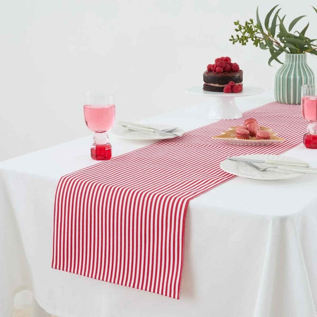 1 Red Stripe Table Runner, 1 of 5