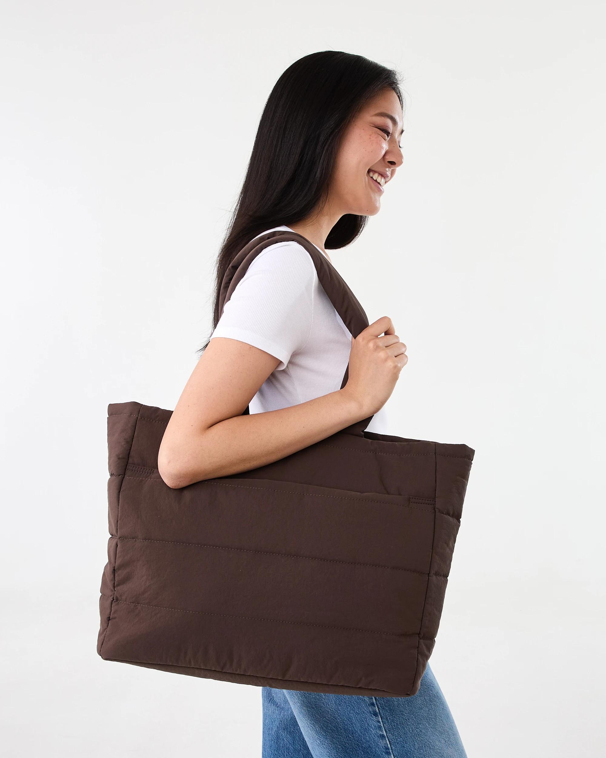 5 Padded Tote Bag Deep Choc, 5 of 6