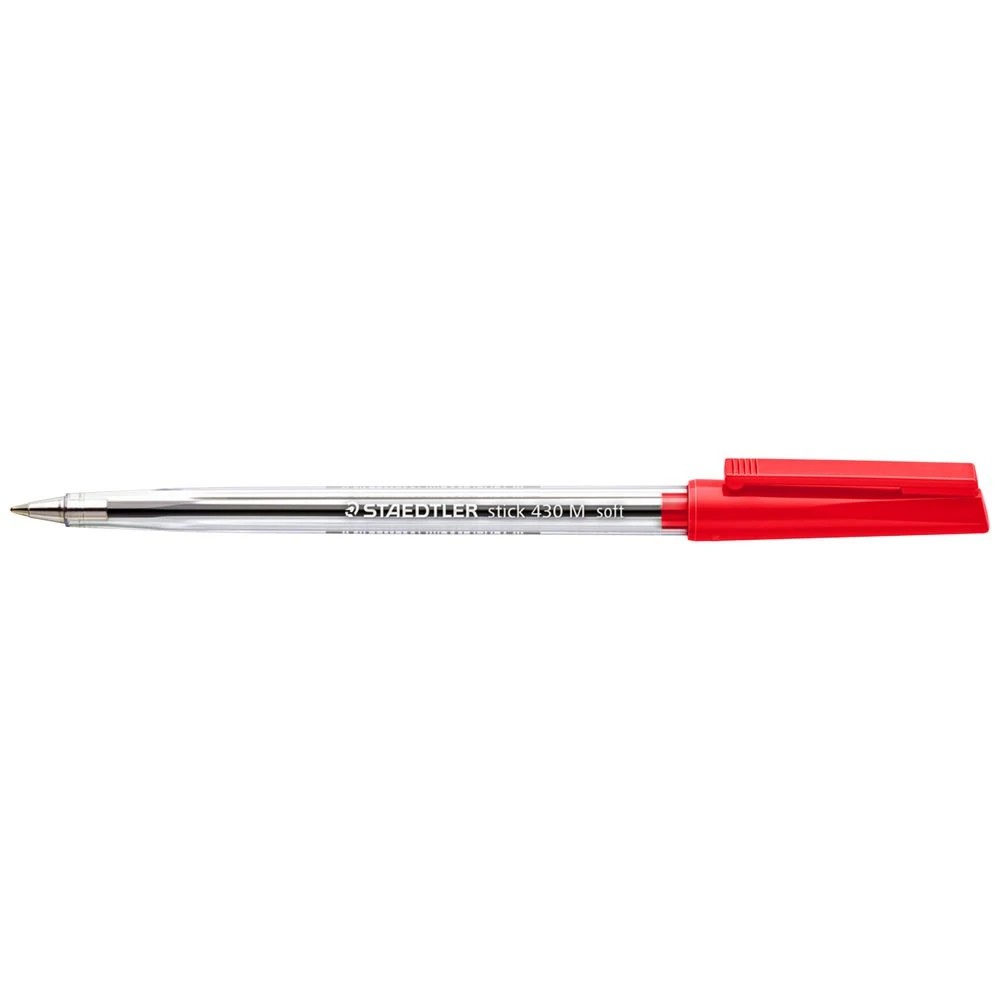 2 Staedtler 430 Ballpoint Pen Medium Red 10 Pack, 2 of 3