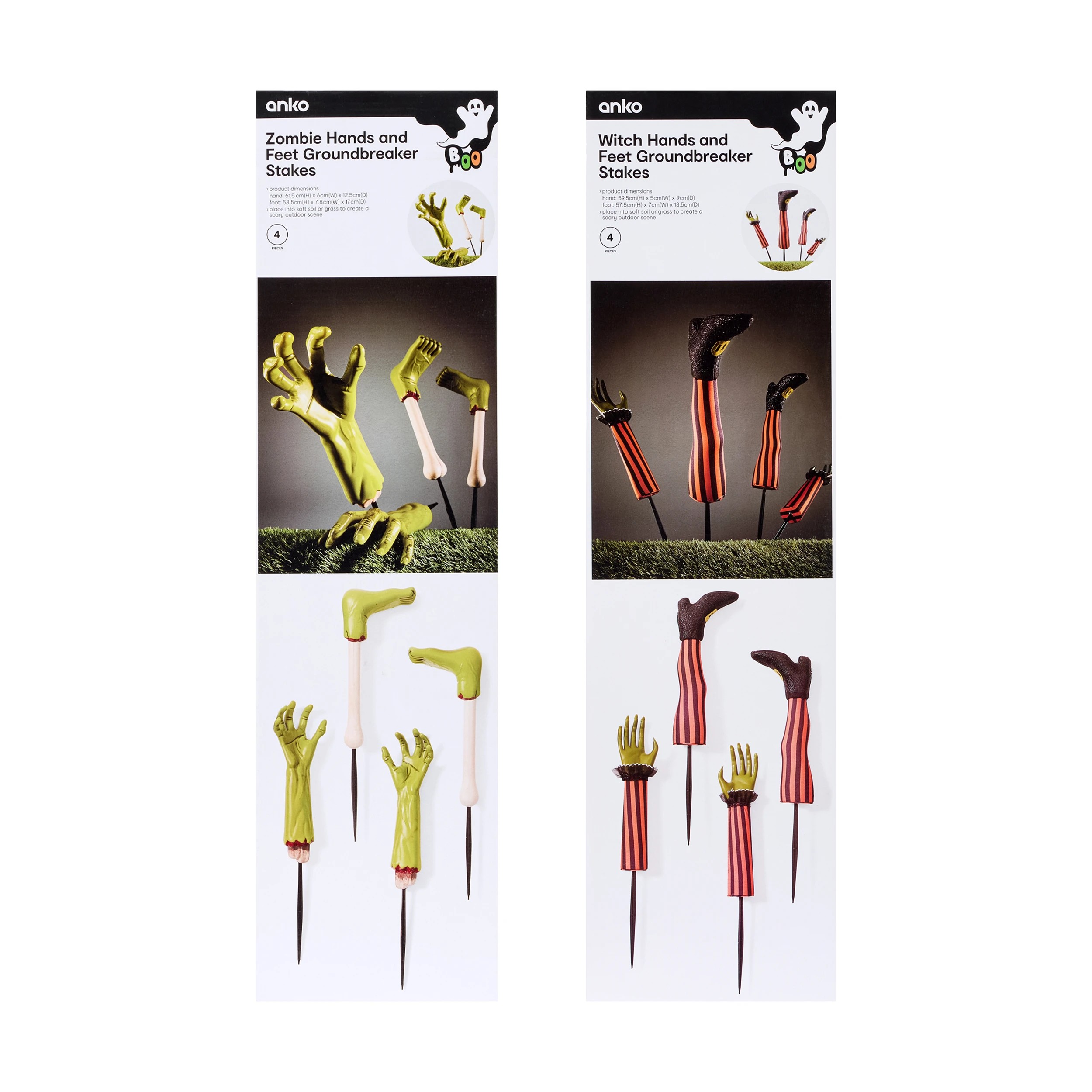9 4 Piece Hands and Feet Groundbreaker Stakes - Assorted, 9 of 10