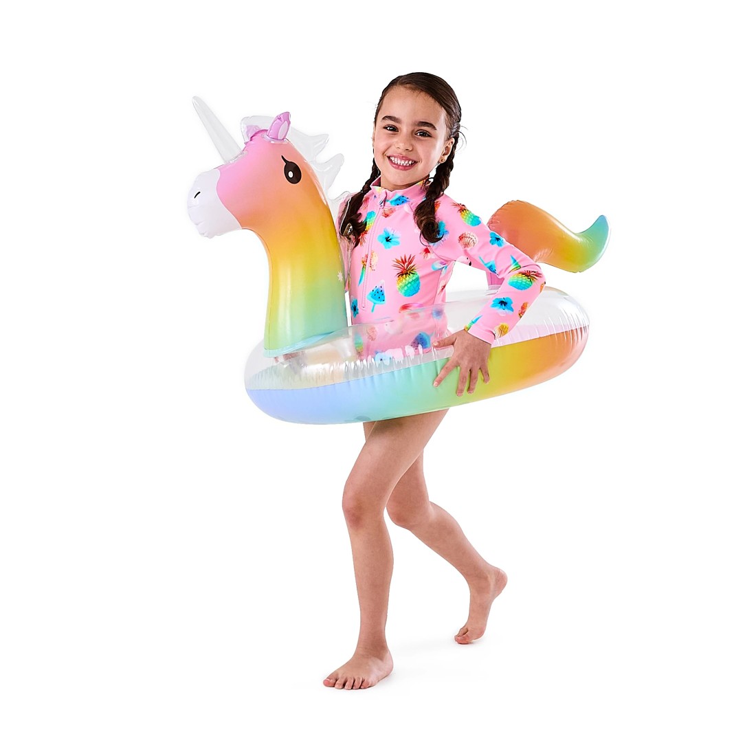 1 Inflatable Unicorn Swim Ring, 1 of 10