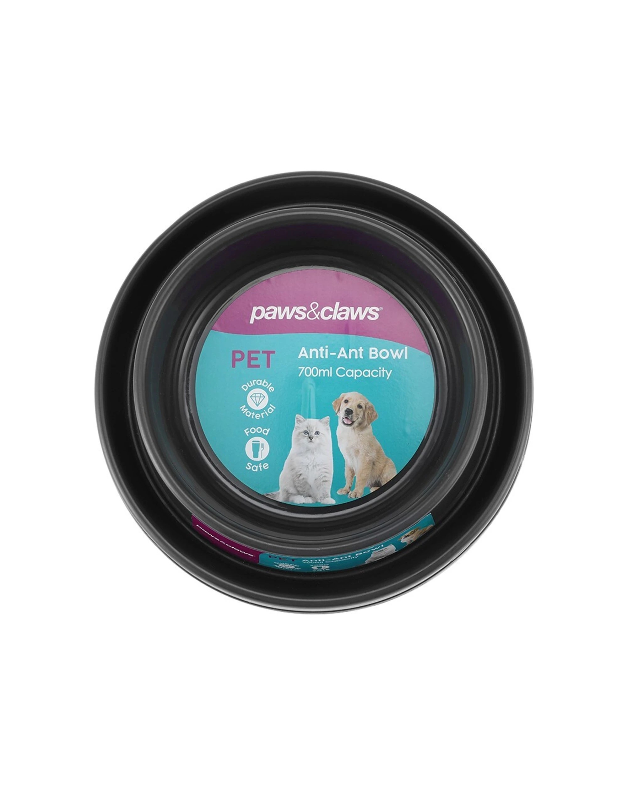 2 Paws And Claws 700ml Anti Ant Pet Bowl Dark Grey For Dogs And Cats Durable Bowl
 - Grey, 2 of 4