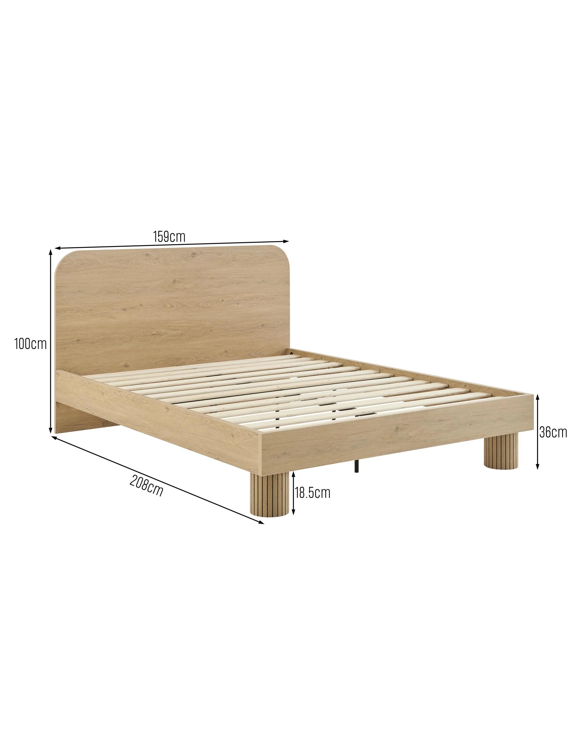 8 Kodu Bed Frame Queen Rounded - Natural, 8 of 8