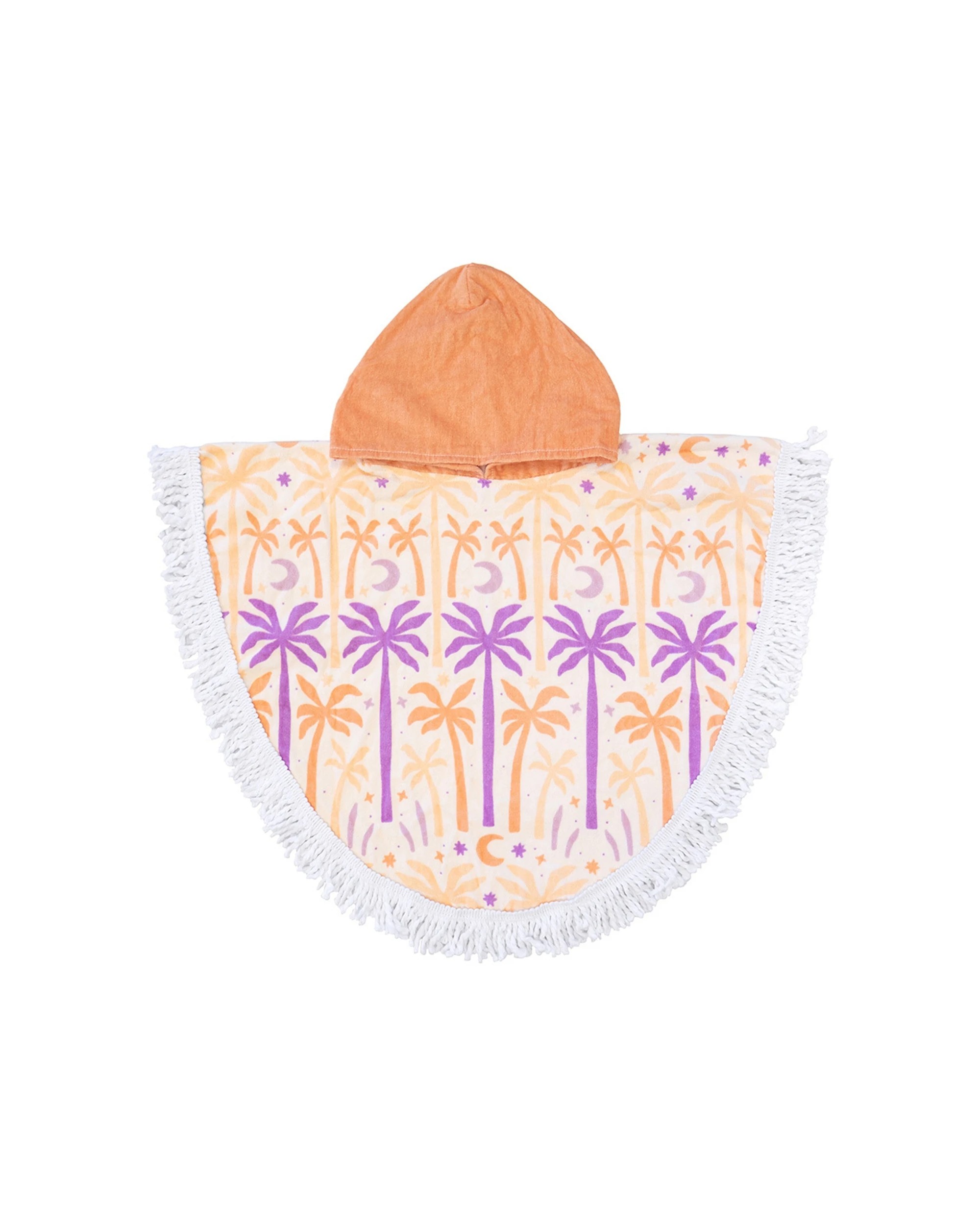 1 BAMBURY Kids Shaped Poncho Hooded Towel UPF 50 Sun Protection Soft Absorbent Cotton - Multi, 1 of 6