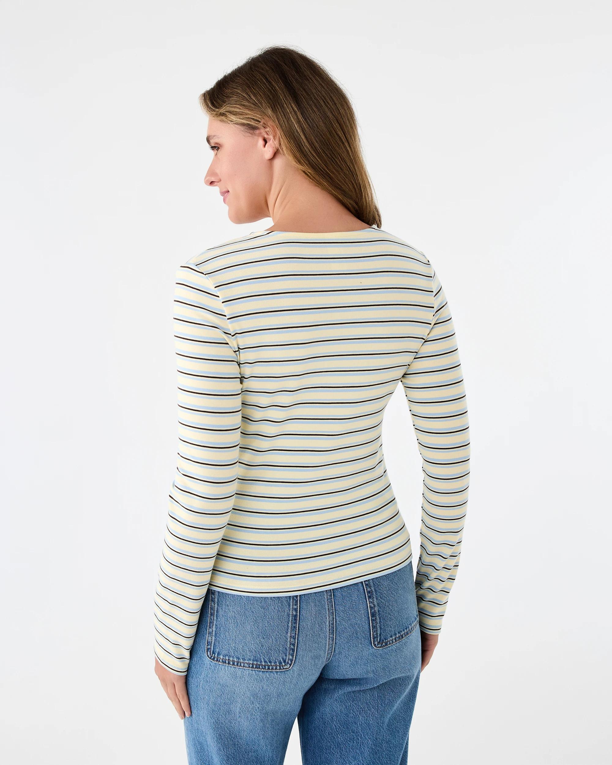 3 Long Sleeve Stripe Cardigan Ylwstripe, 3 of 7