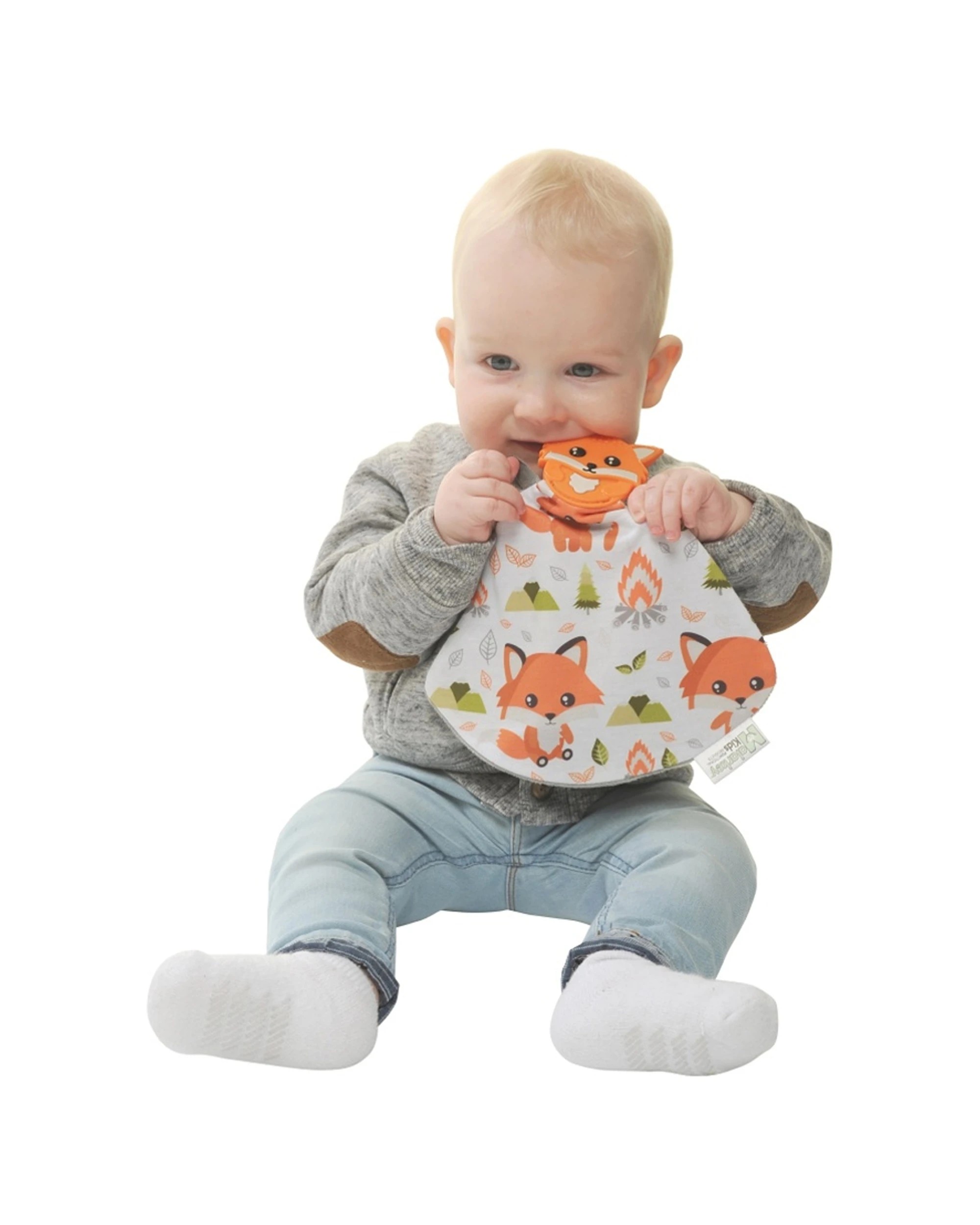 3 Malarkey Kids Munch-It Blanket Teething Baby Toy Friendly Fox Design - Multi, 3 of 4