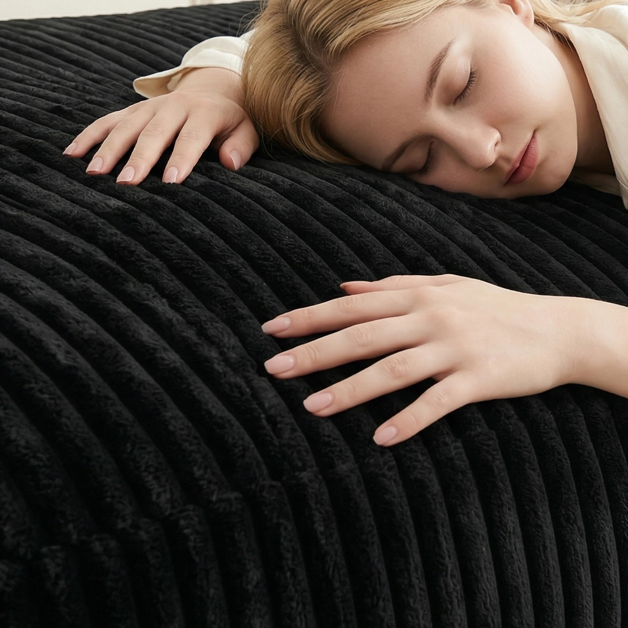4 Artiss 3-in-1 Bean Bag Chair for Living Room Convertible Floor - Black, 4 of 9