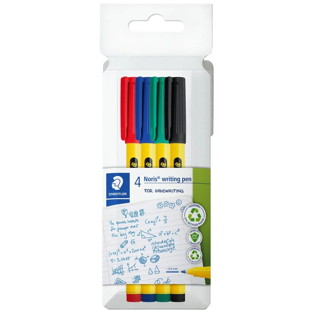 1 Staedtler Noris Fineliner Pen Assorted 4 Pack, 1 of 6