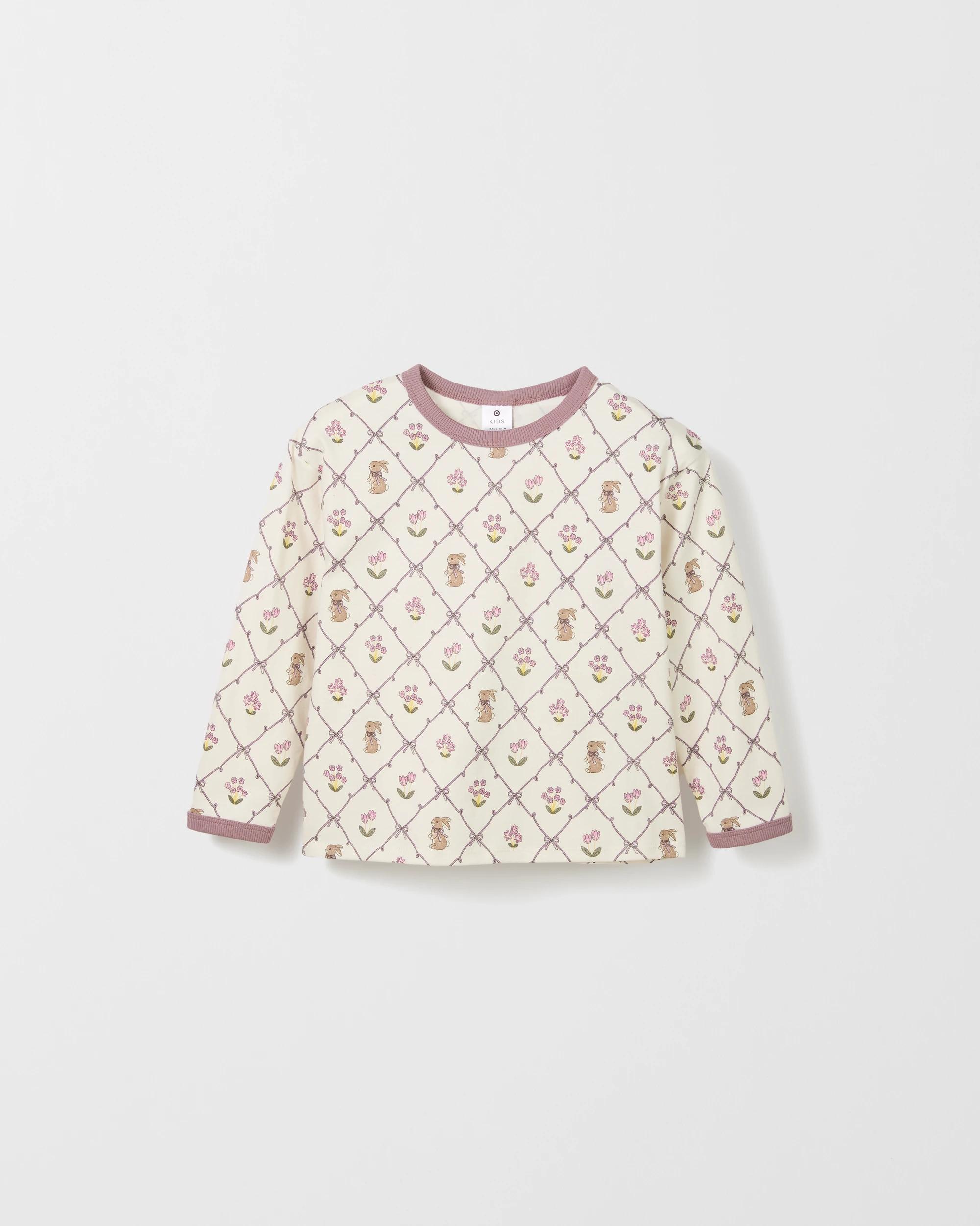 1 Target Easter Australian Cotton Long Sleeve Print T-Shirt CREAM, 1 of 1