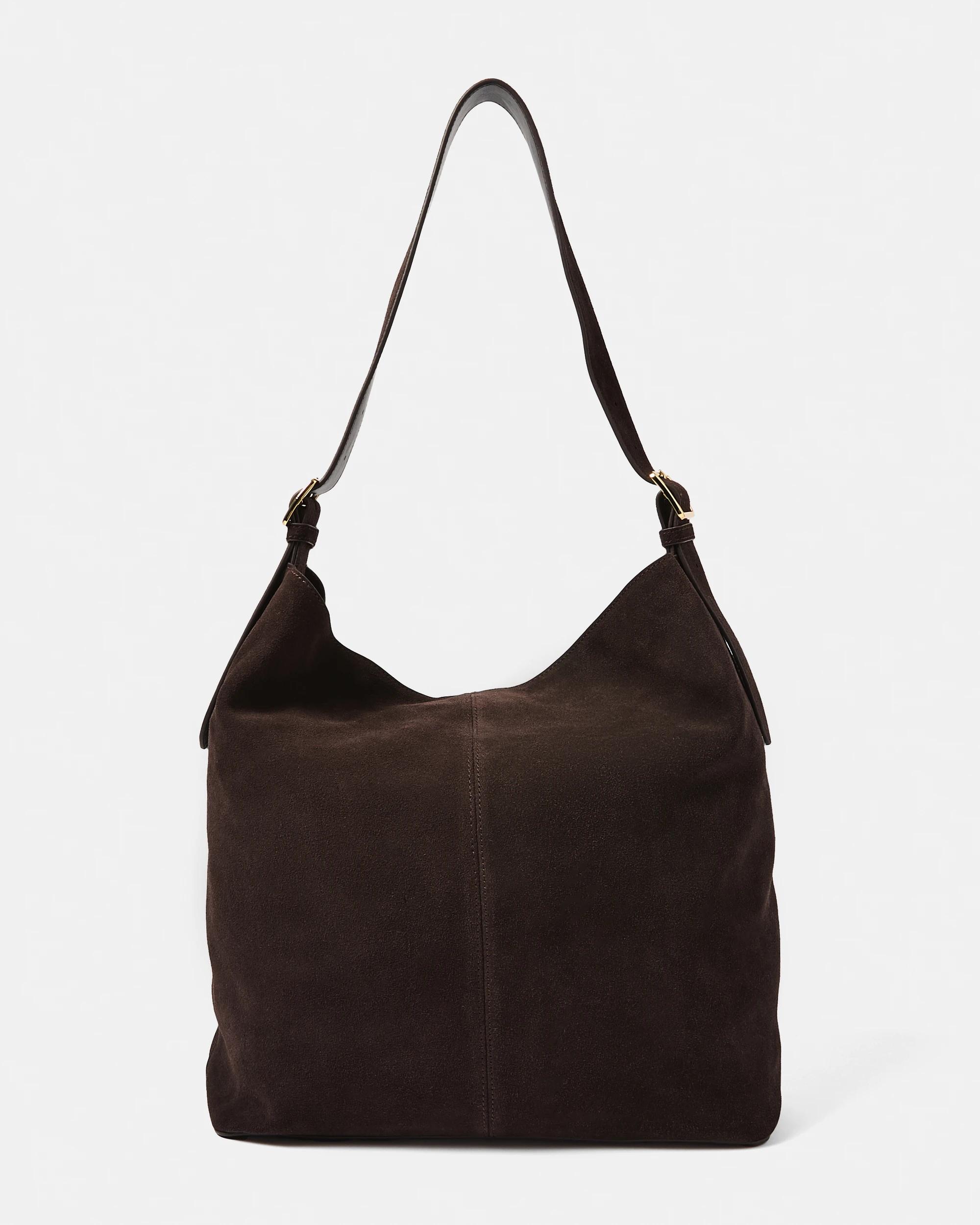 1 Leather Tote Bag Deep Fudge, 1 of 5