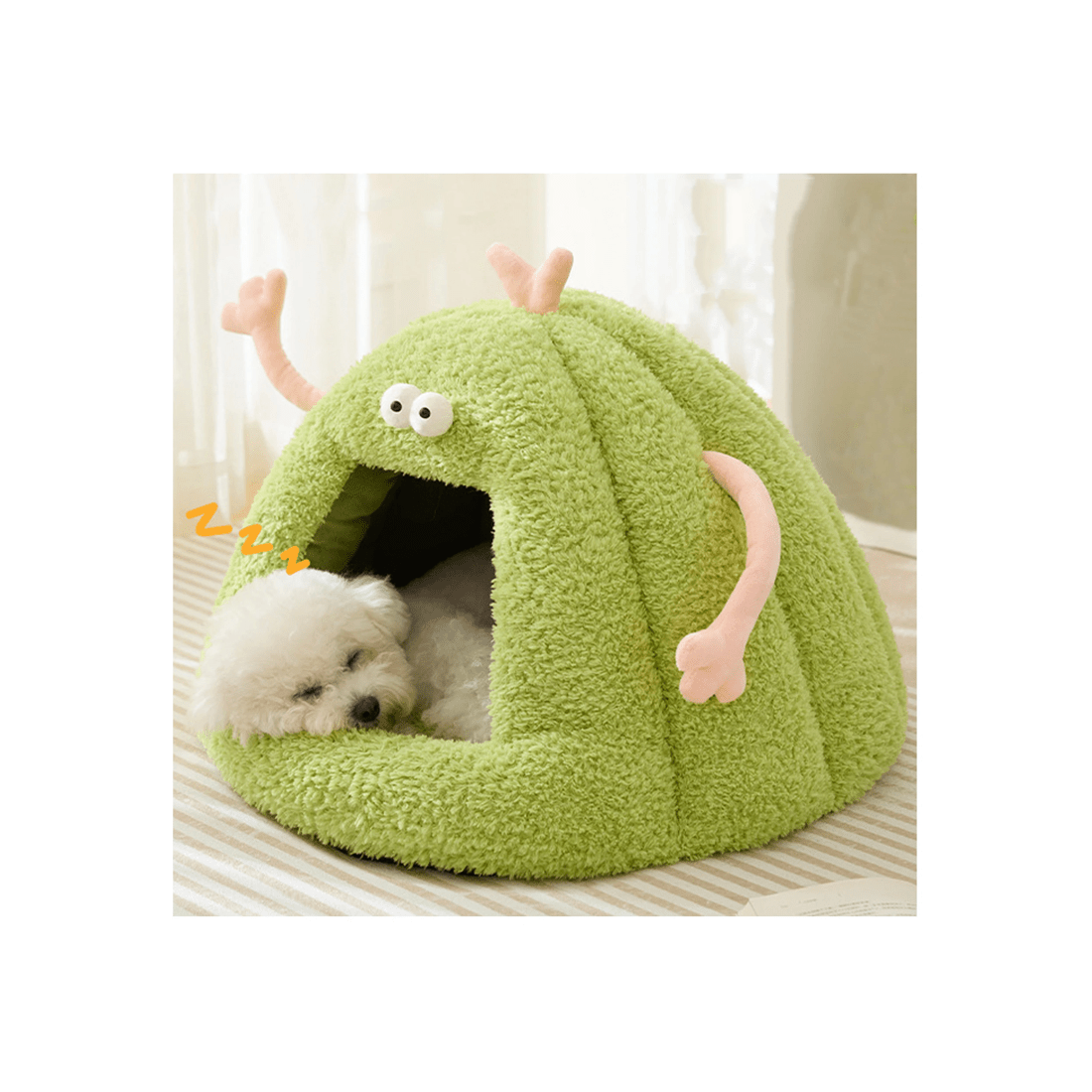 5 TODO Pet Nesting Bed Cushion 60cm x 45cm Soft Warm Dog Cat Sleeping Bed - Green, 5 of 7